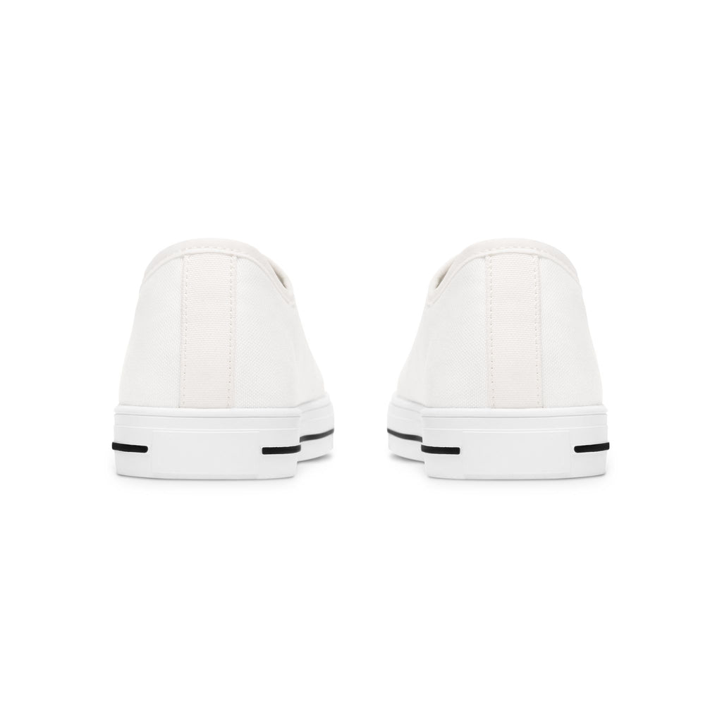 Classic White Minimal Women's Low Top Sneakers