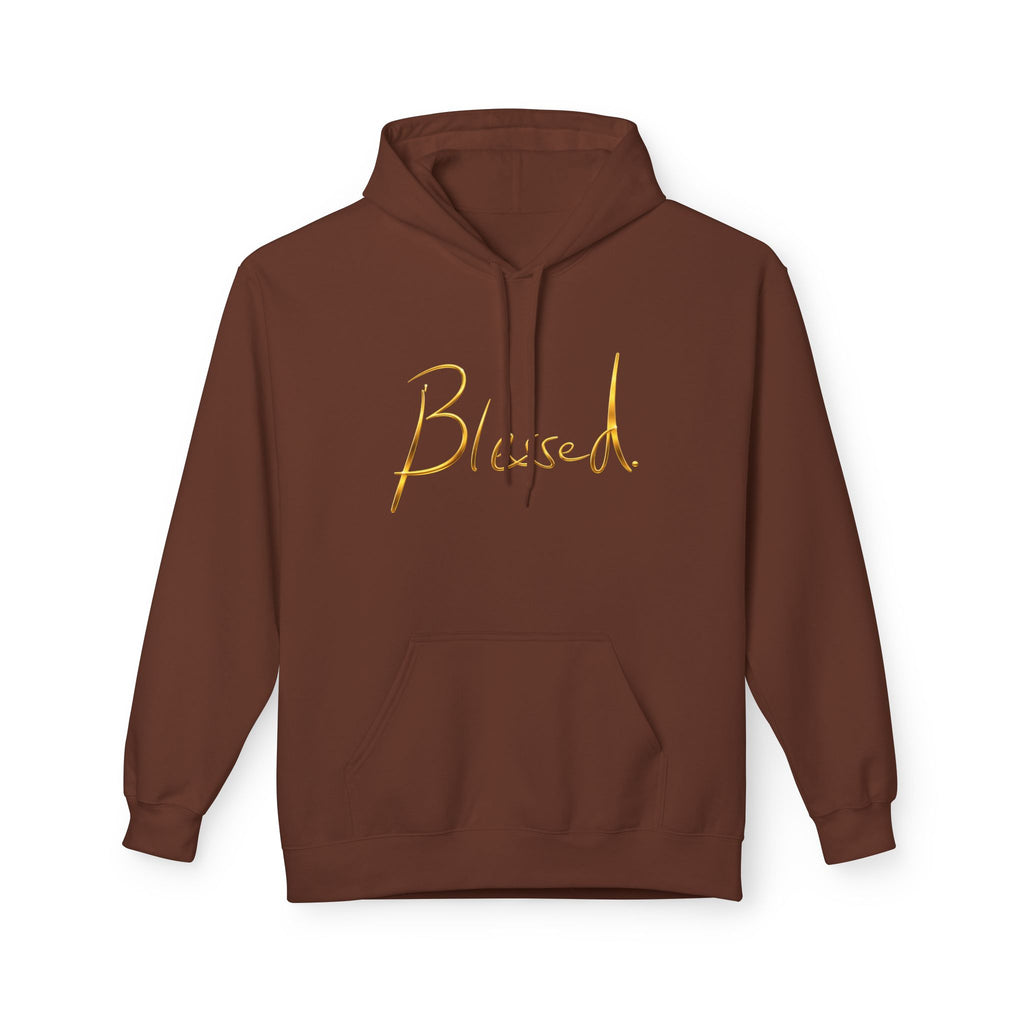 Blessed Hoodie — Minimal Gold Calligraphy Pullover (Personalized Name Option)