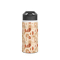Insulated Water Bottle — Earth Tone Abstract Arch Pattern