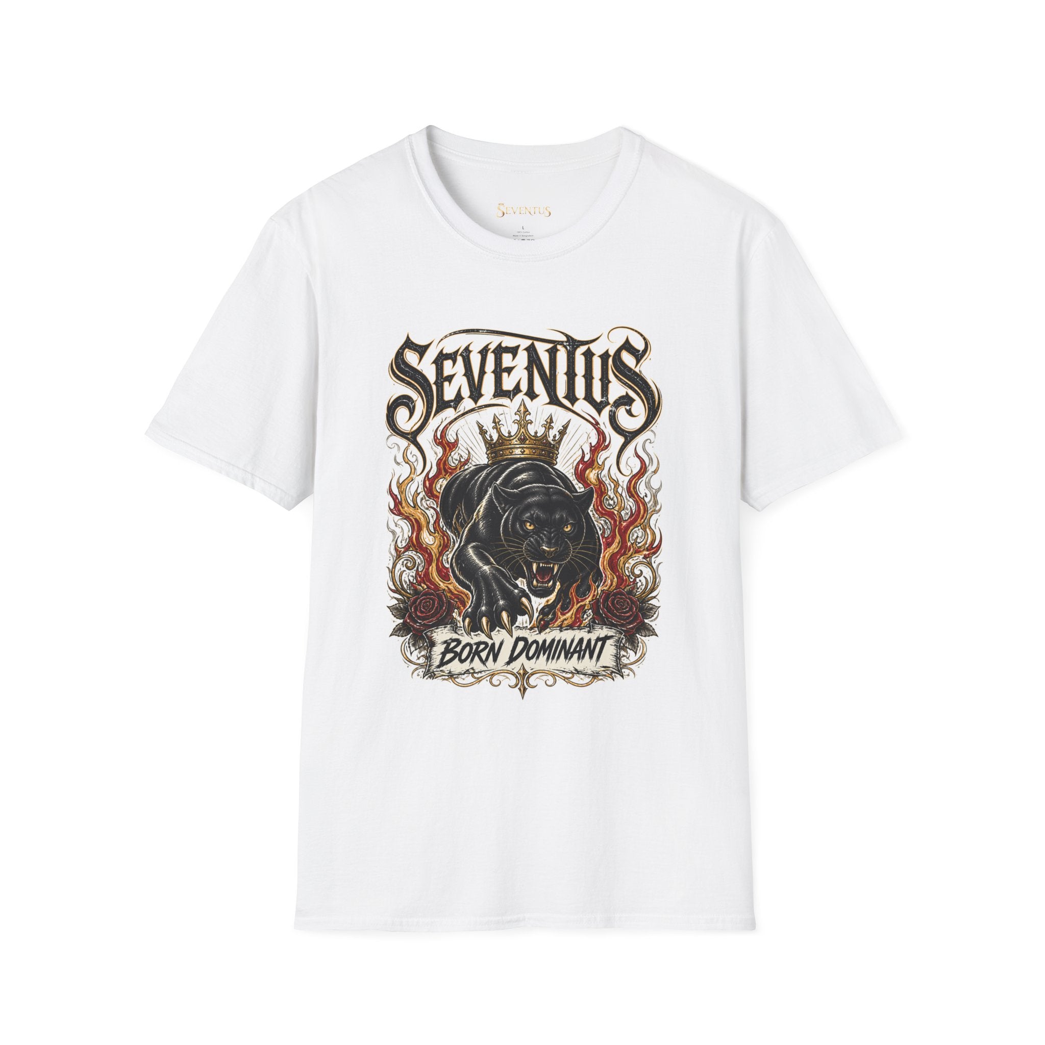 Camiseta "Born Dominant" — Camiseta con estampado de pantera "Seventus"