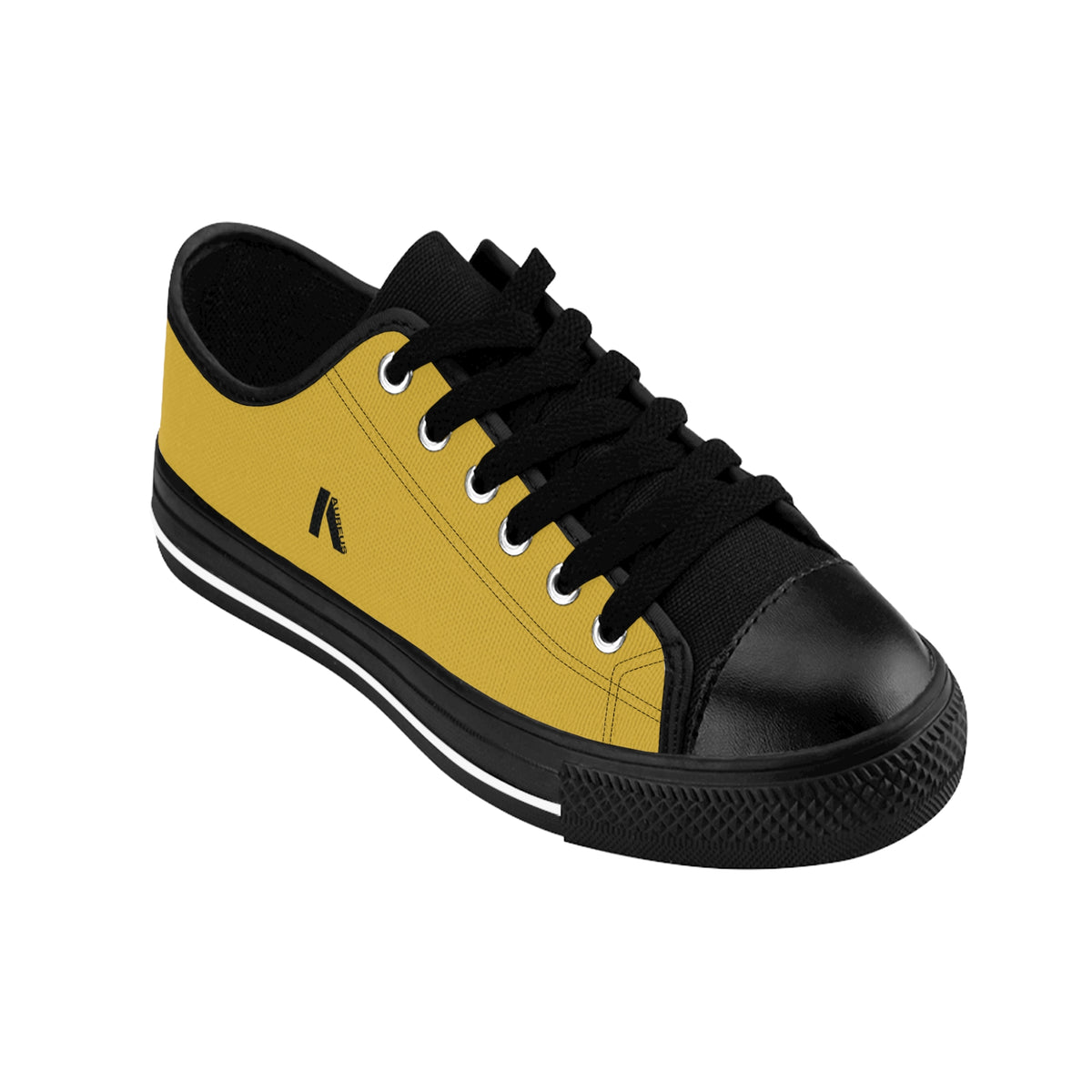 Men's Yellow Low-Top Sneakers — Classic Canvas Casual Shoes