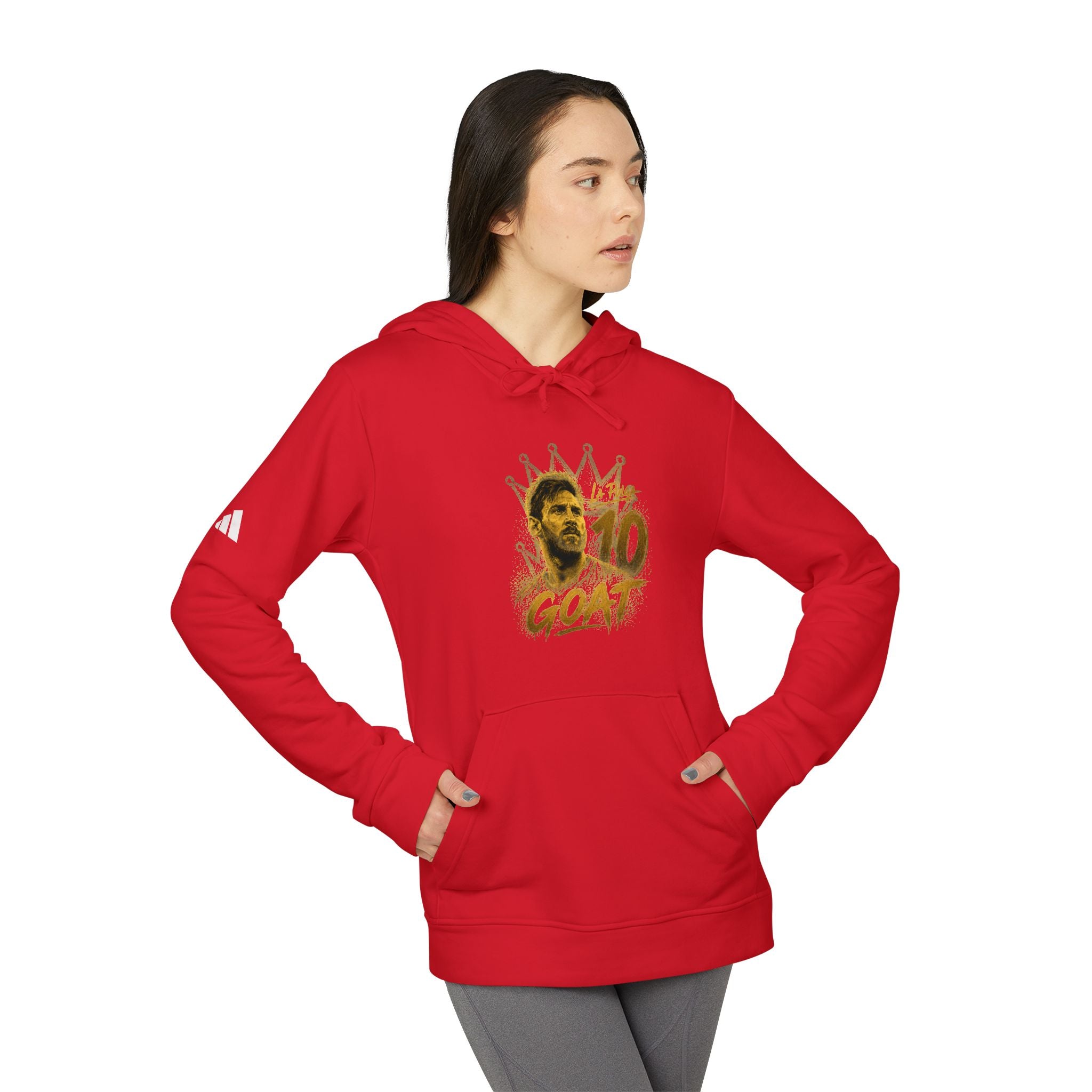 Adidas Hoodie, Messi GOAT Graphic — Streetwear Pullover