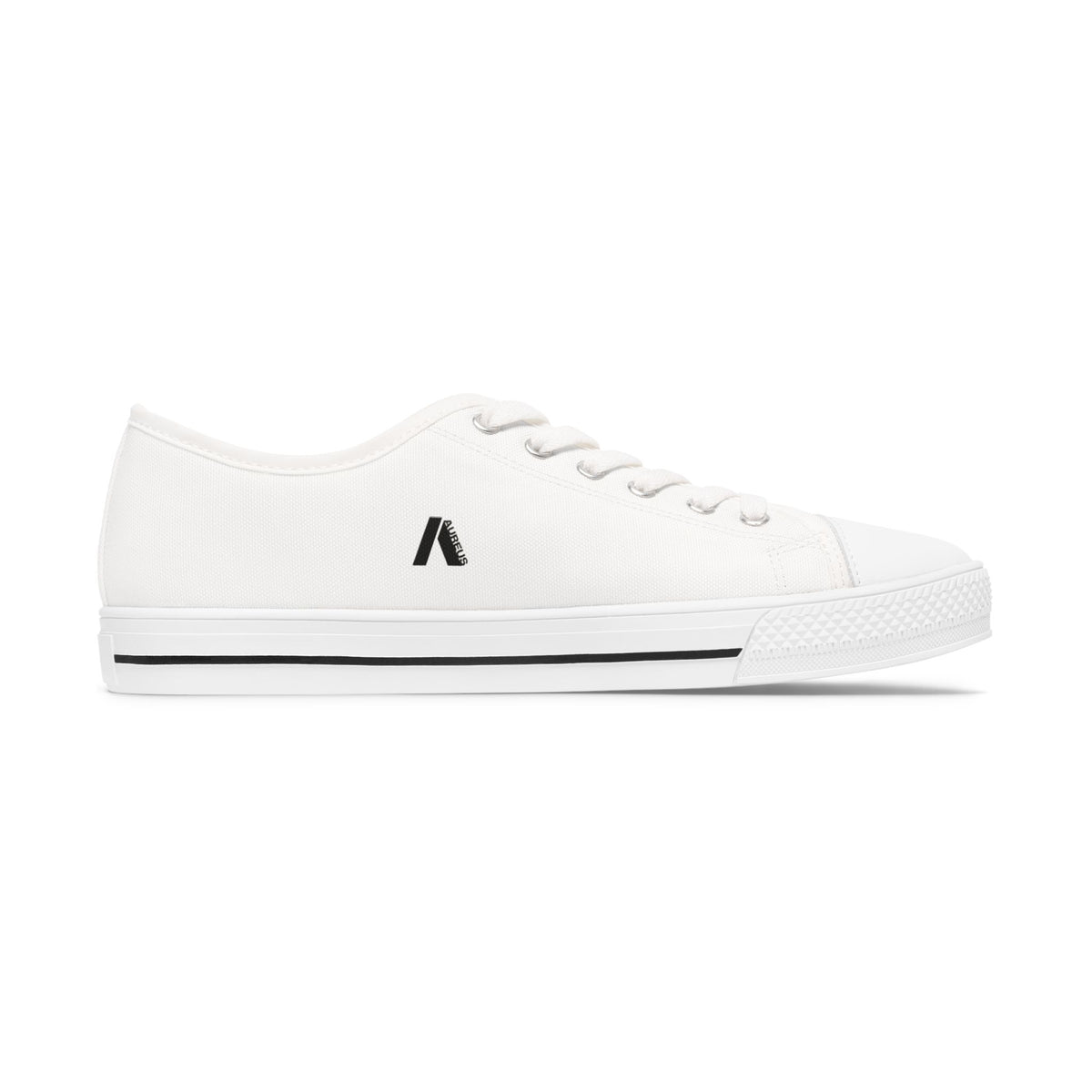 Classic White Minimal Women's Low Top Sneakers