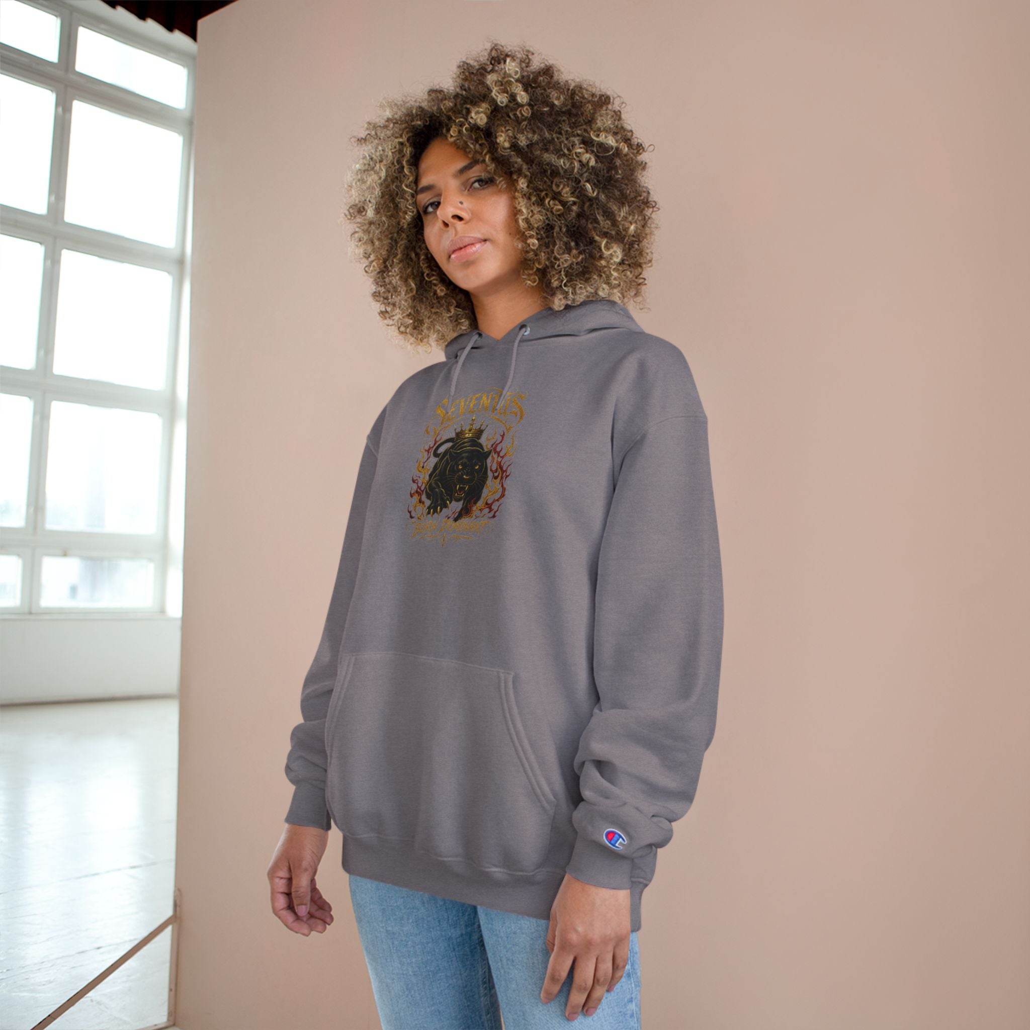 Champion Hoodie — 'Seventus' Vintage Flame Graphic Pullover