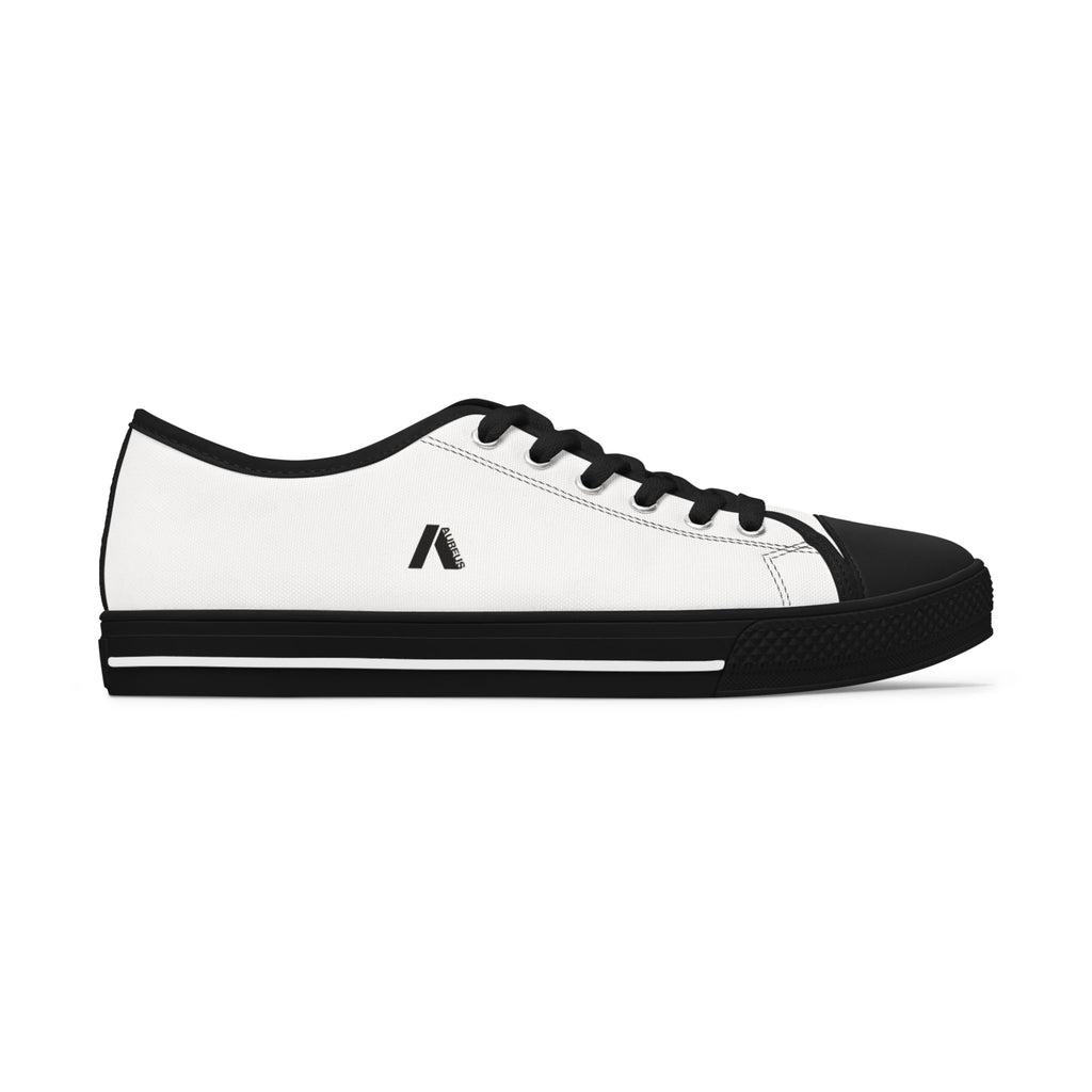 Classic White Minimal Women's Low Top Sneakers