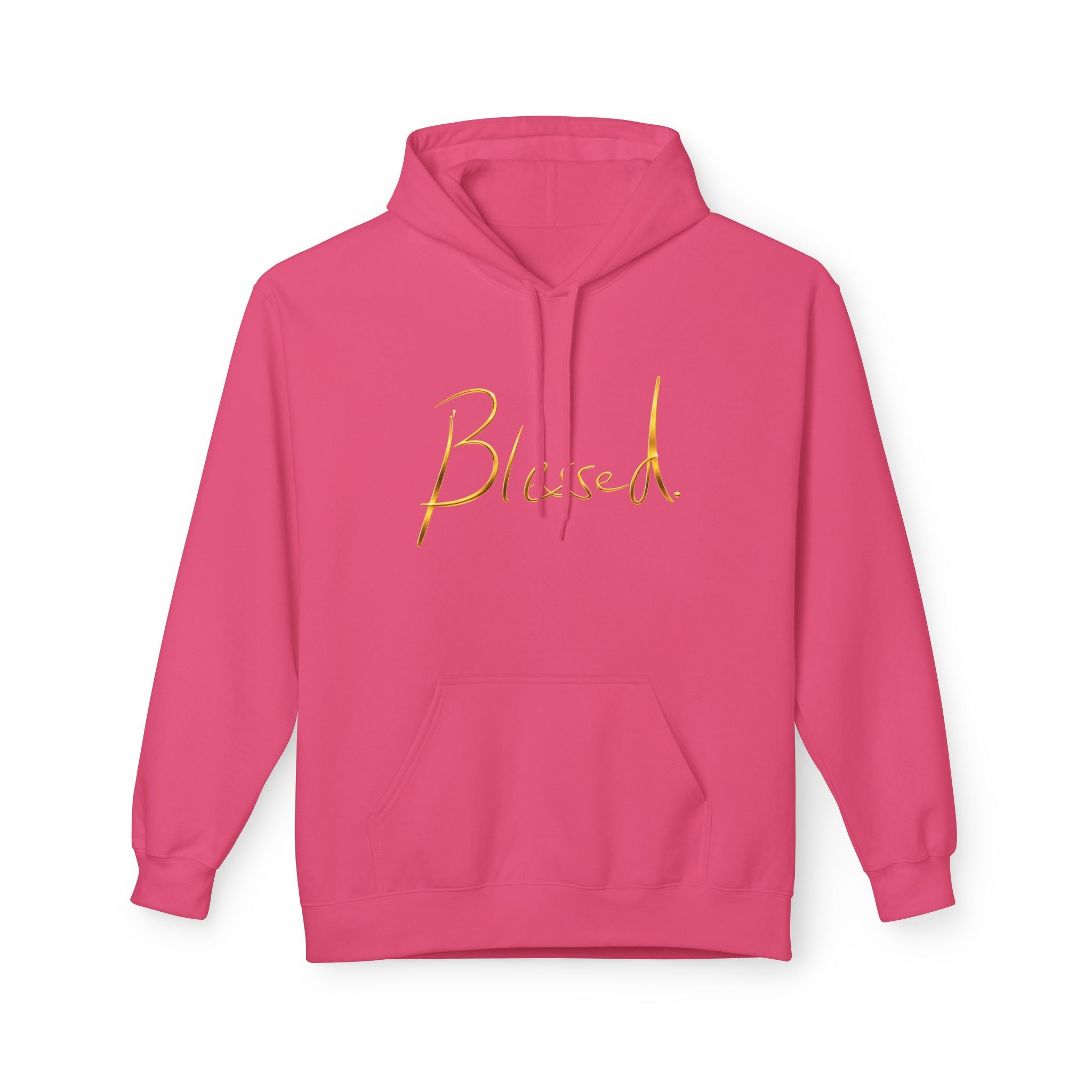 Blessed Hoodie — Minimal Gold Calligraphy Pullover (Personalized Name Option)