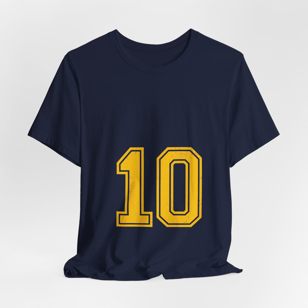 Varsity Number 10 T-Shirt | Sports Jersey Style, Team Spirit