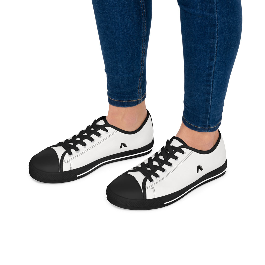 Classic White Minimal Women's Low Top Sneakers