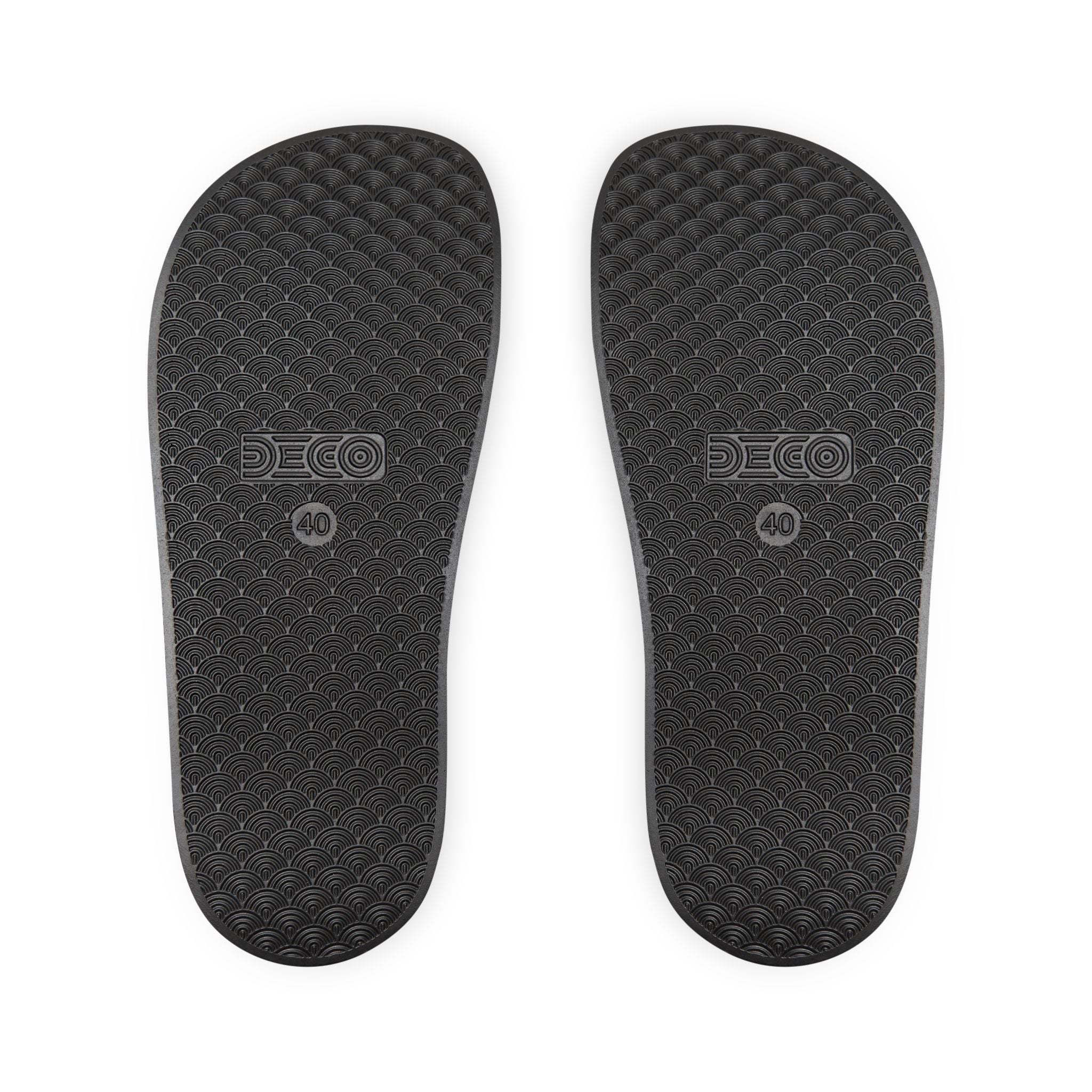 AUREUS | Men's Removable-Strap Slide Sandals, White/Black with Large Logo
