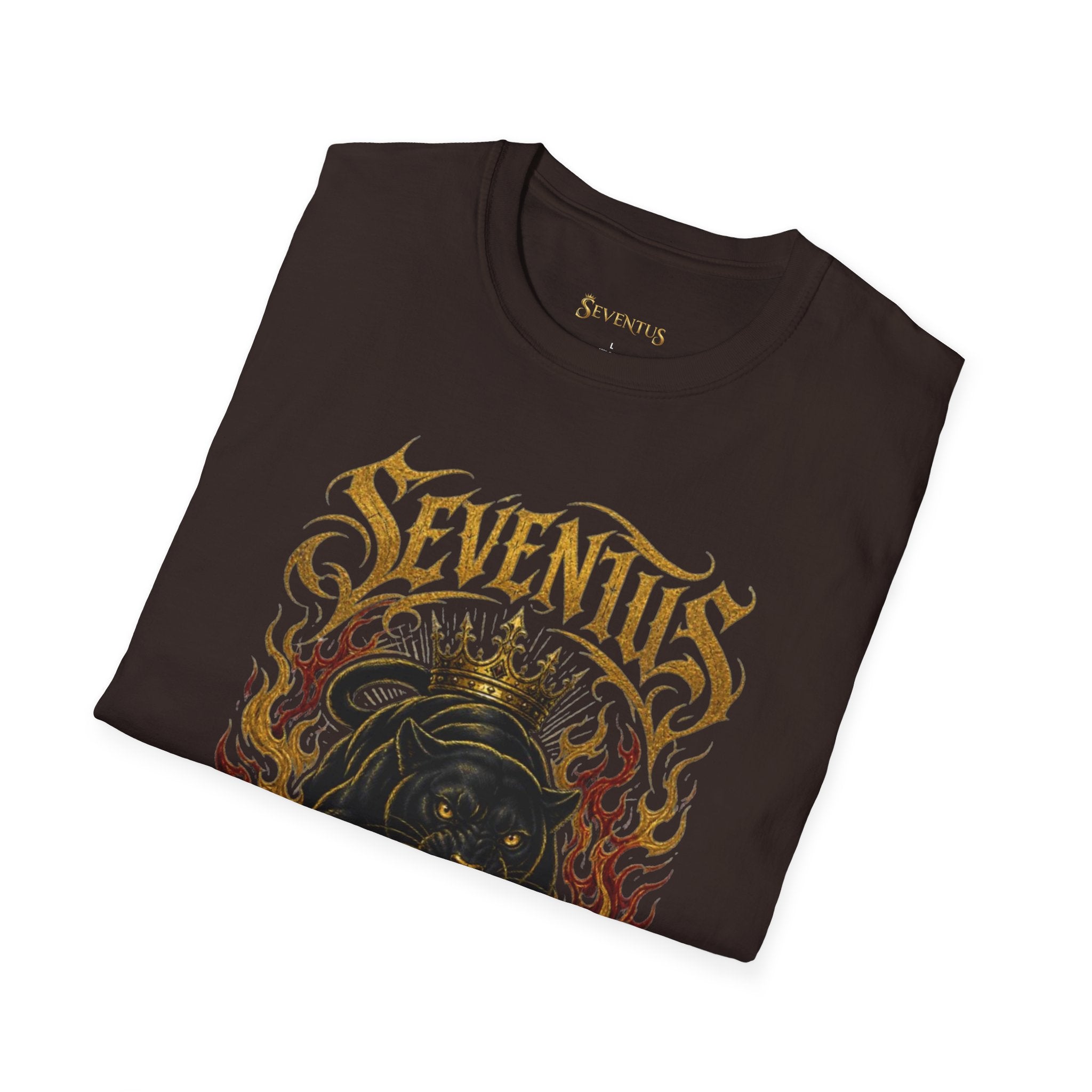 Seventus "Born Dominant" Flame Panther Graphic T-Shirt - Multicolor