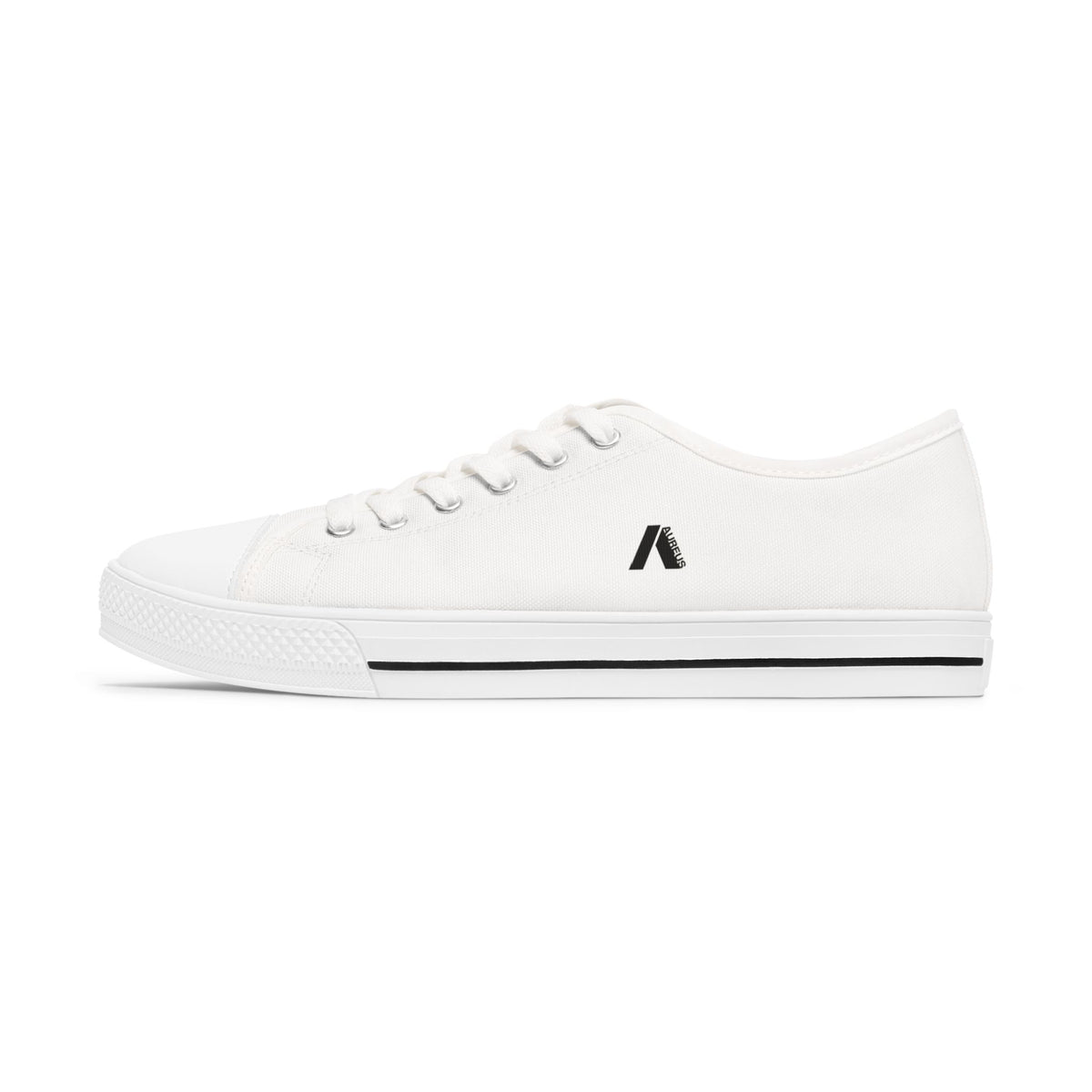 Classic White Minimal Women's Low Top Sneakers