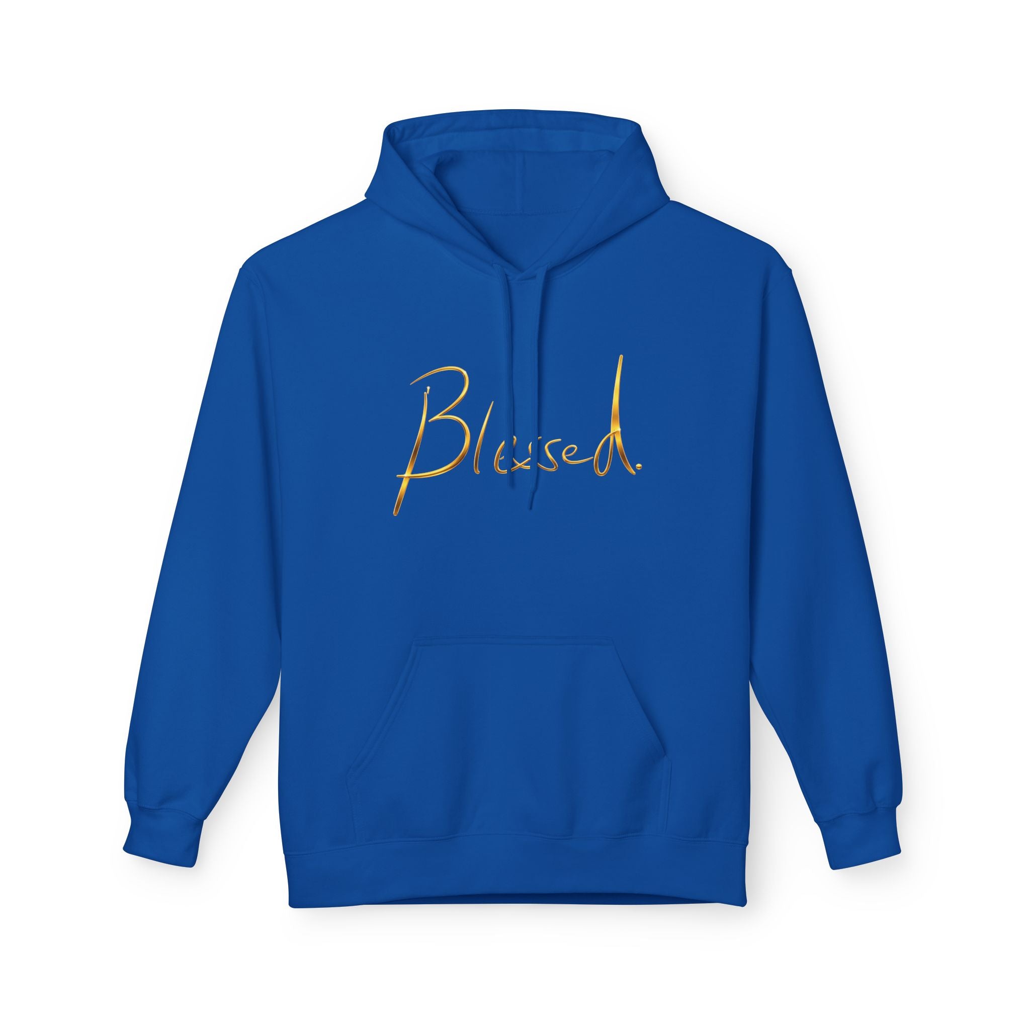 Blessed Hoodie — Minimal Gold Calligraphy Pullover (Personalized Name Option)