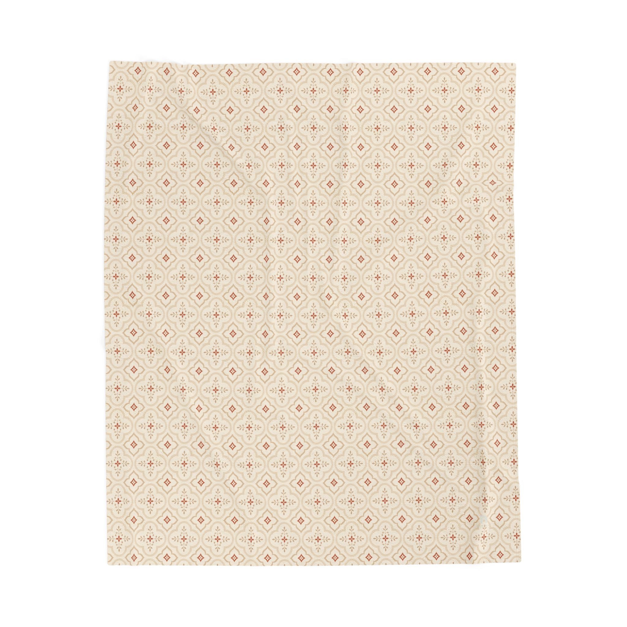 DIMORA | Velveteen Plush Blanket - Red Diamonds