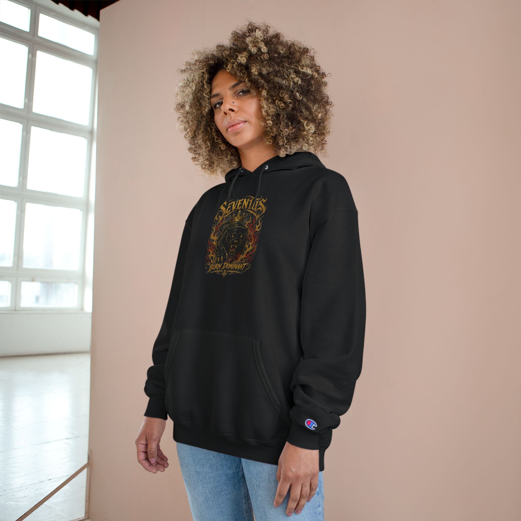 Champion Hoodie — 'Seventus' Vintage Flame Graphic Pullover