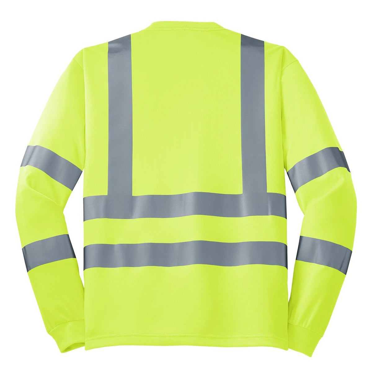 ANSI Class 3 High-Visibility Reflective Long Sleeve Shirt — Orange/Yellow Safety Tee