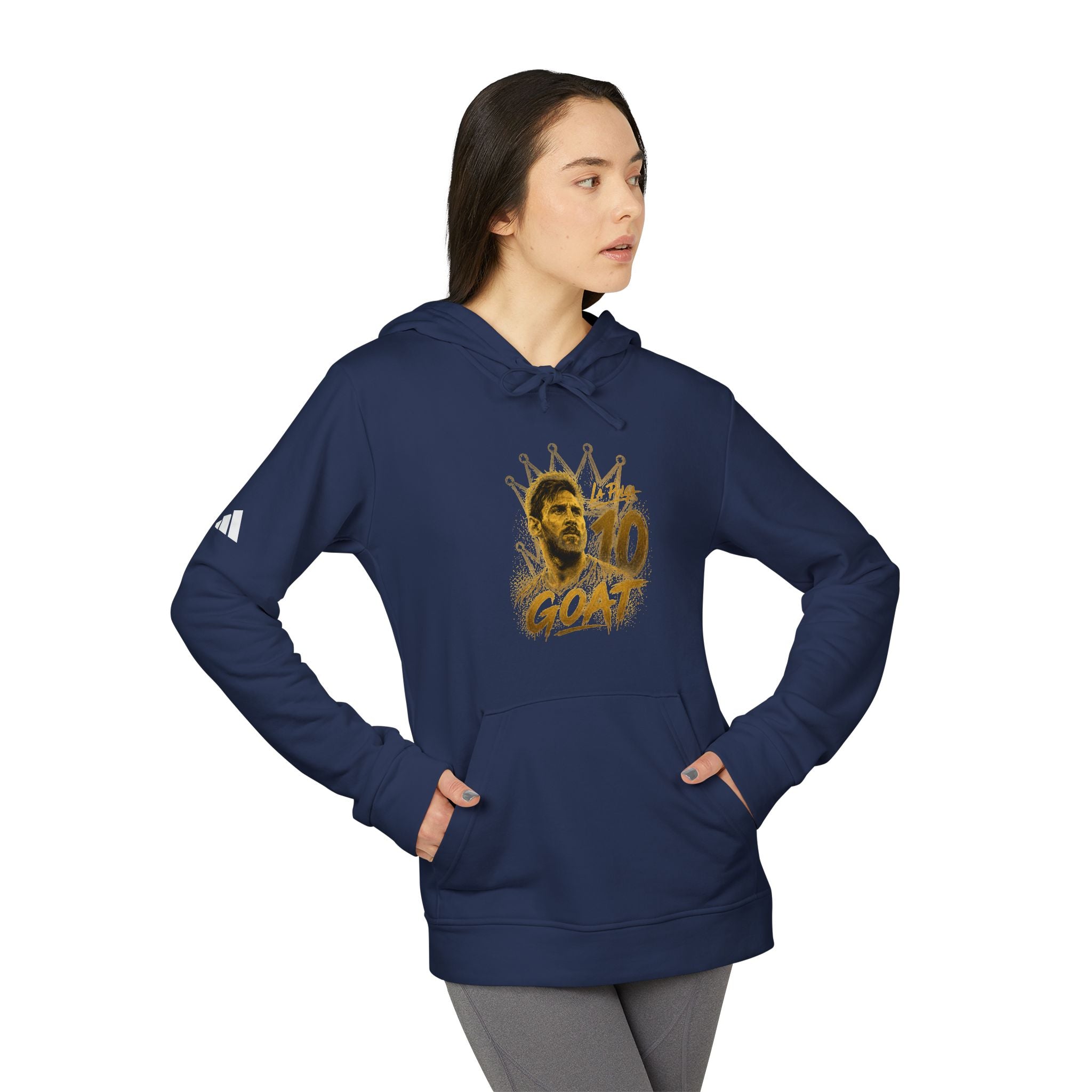 Adidas Hoodie, Messi GOAT Graphic — Streetwear Pullover