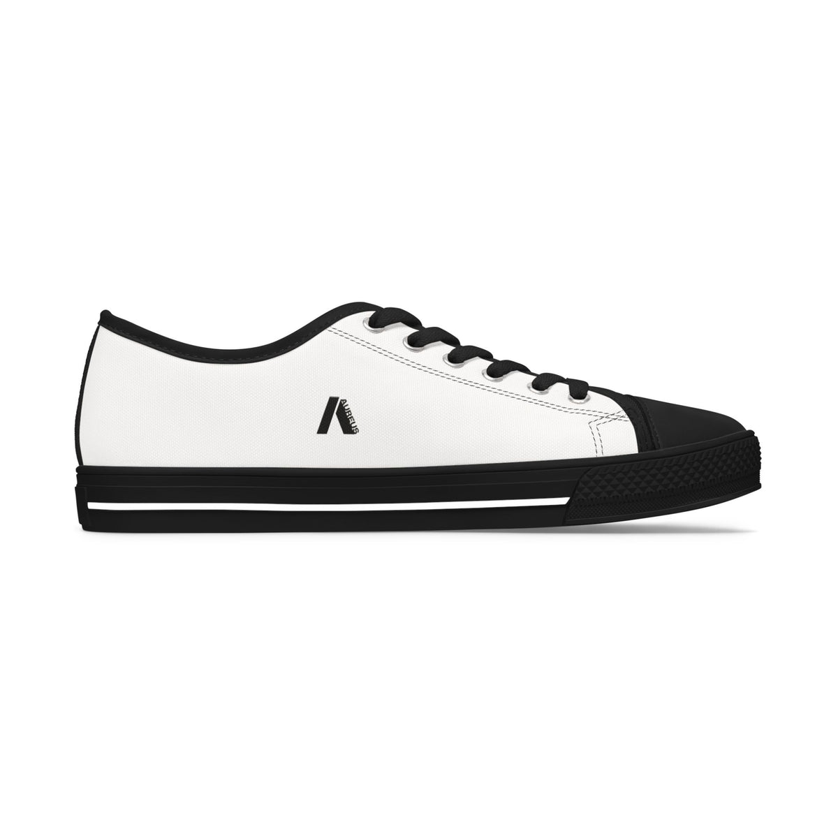 Classic White Minimal Women's Low Top Sneakers