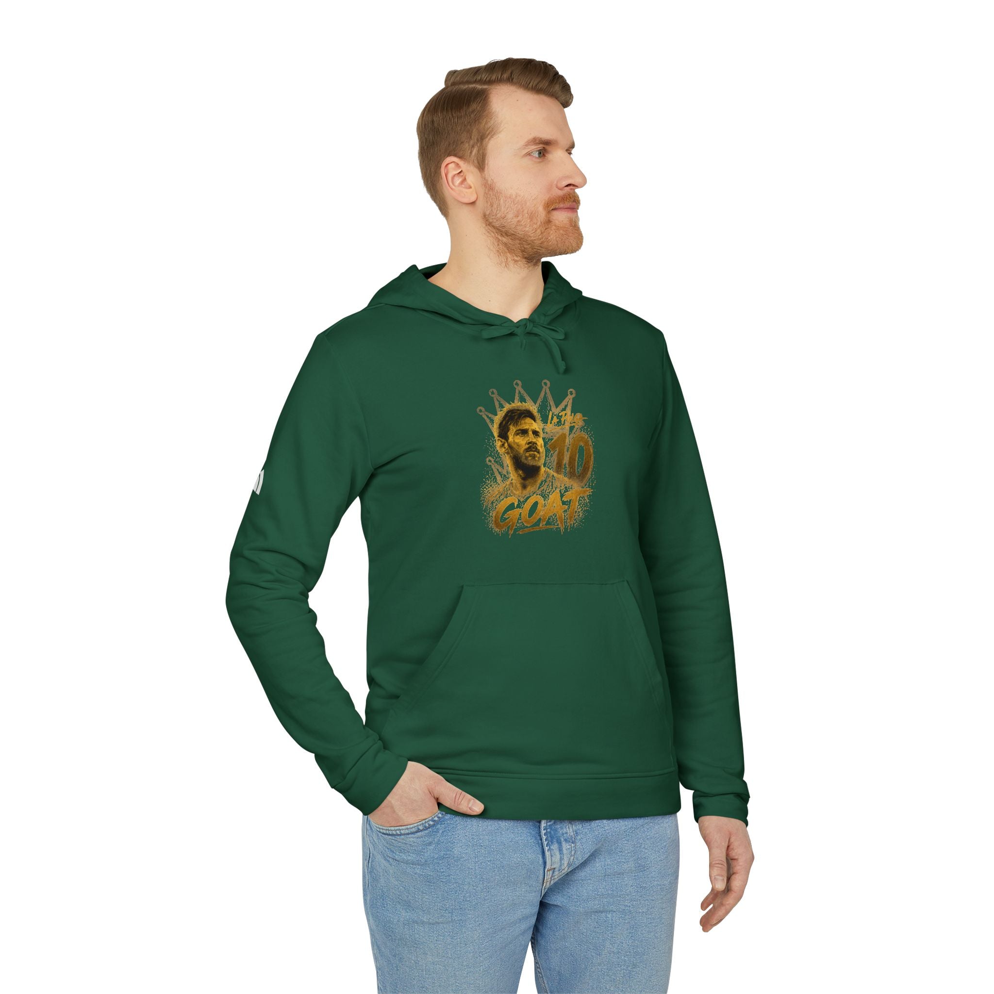 Adidas Hoodie, Messi GOAT Graphic — Streetwear Pullover