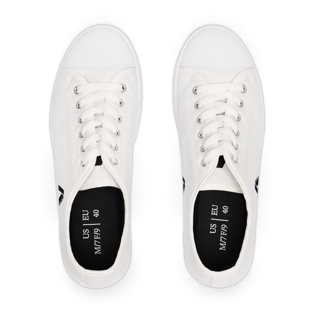 Classic White Minimal Women's Low Top Sneakers