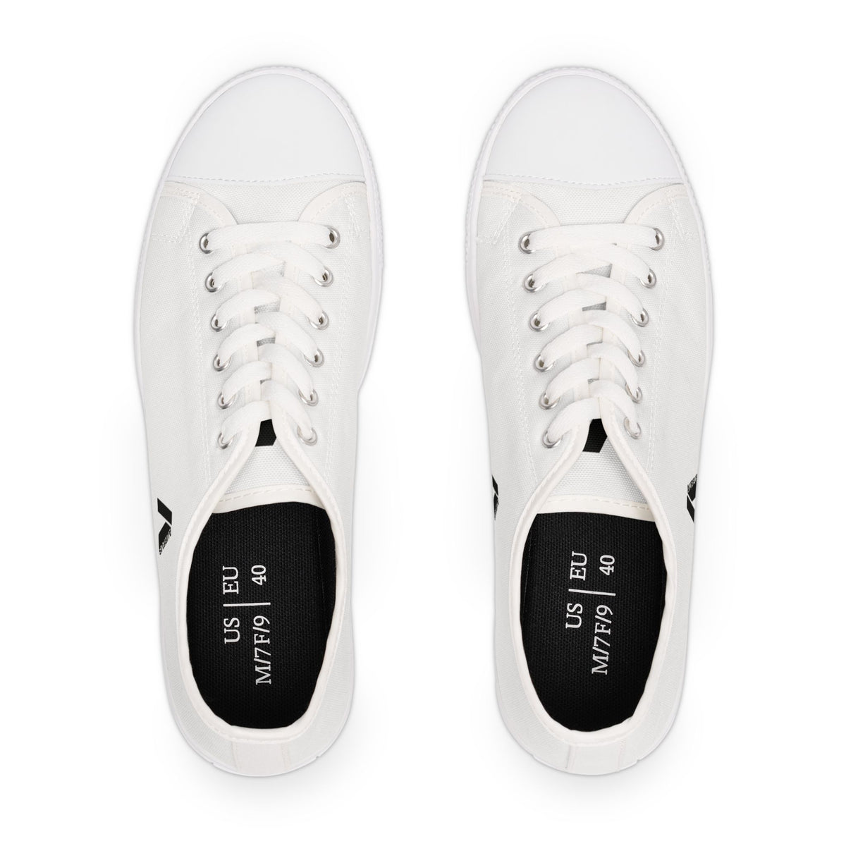 Classic White Minimal Women's Low Top Sneakers