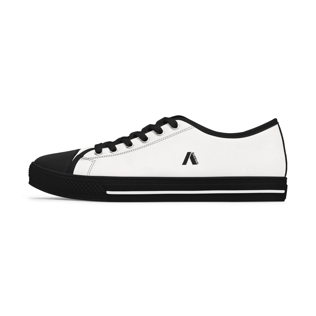 Classic White Minimal Women's Low Top Sneakers