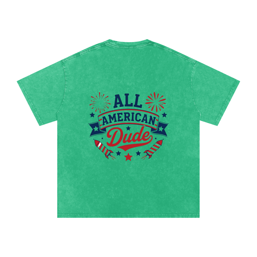 DOMINUS | All American Dude, Snow Washed Oversized Cotton T-Shirt
