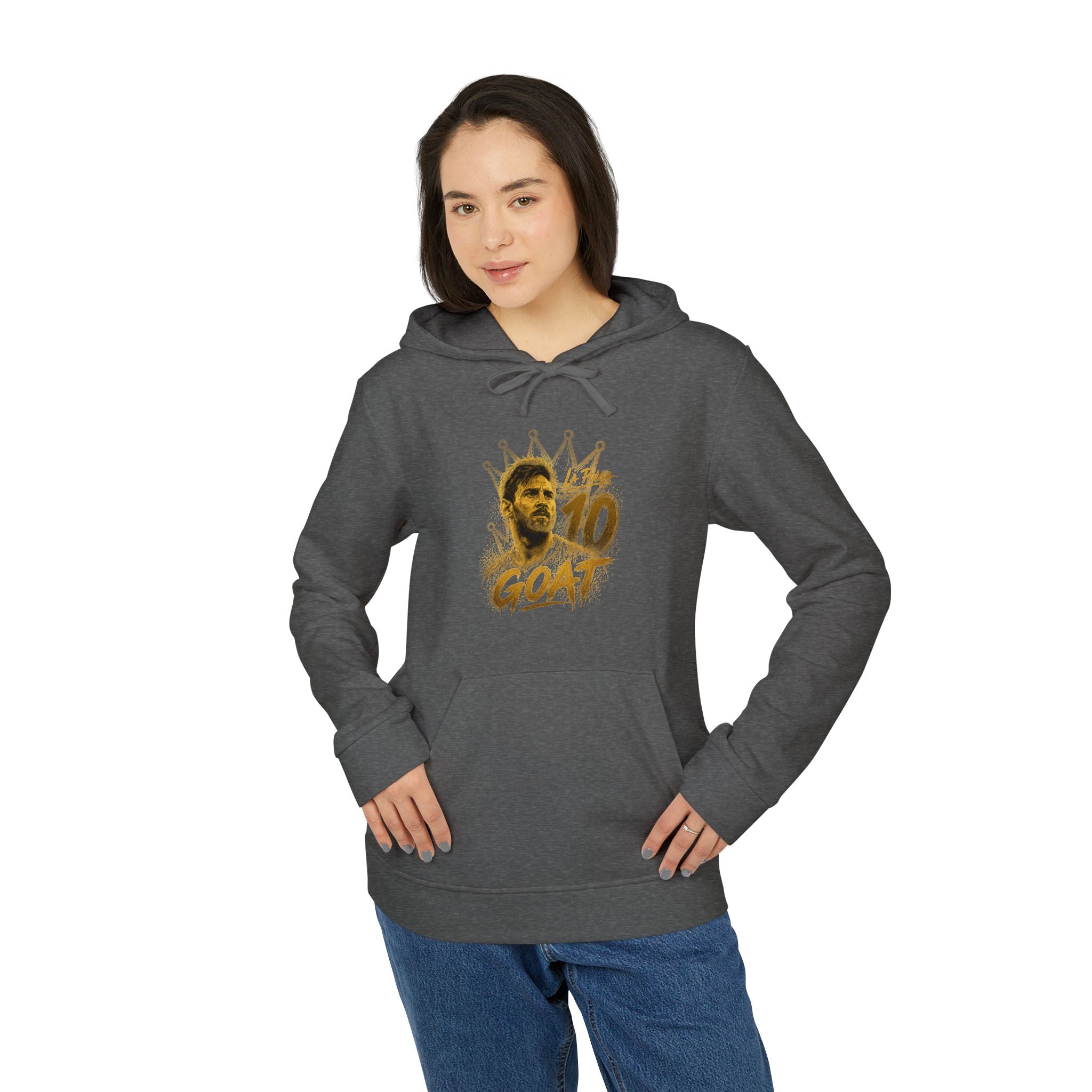 Sudadera con Capucha Adidas, Gráfico de Messi GOAT — Sudadera Urbana