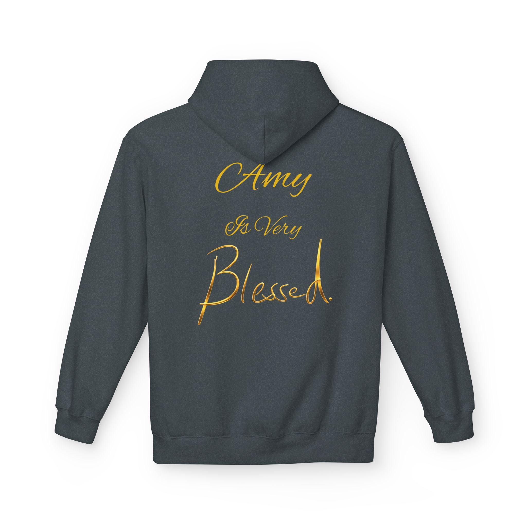 Blessed Hoodie — Minimal Gold Calligraphy Pullover (Personalized Name Option)