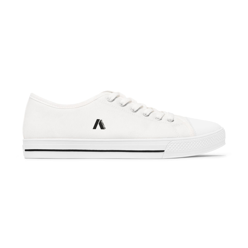 Classic White Minimal Women's Low Top Sneakers