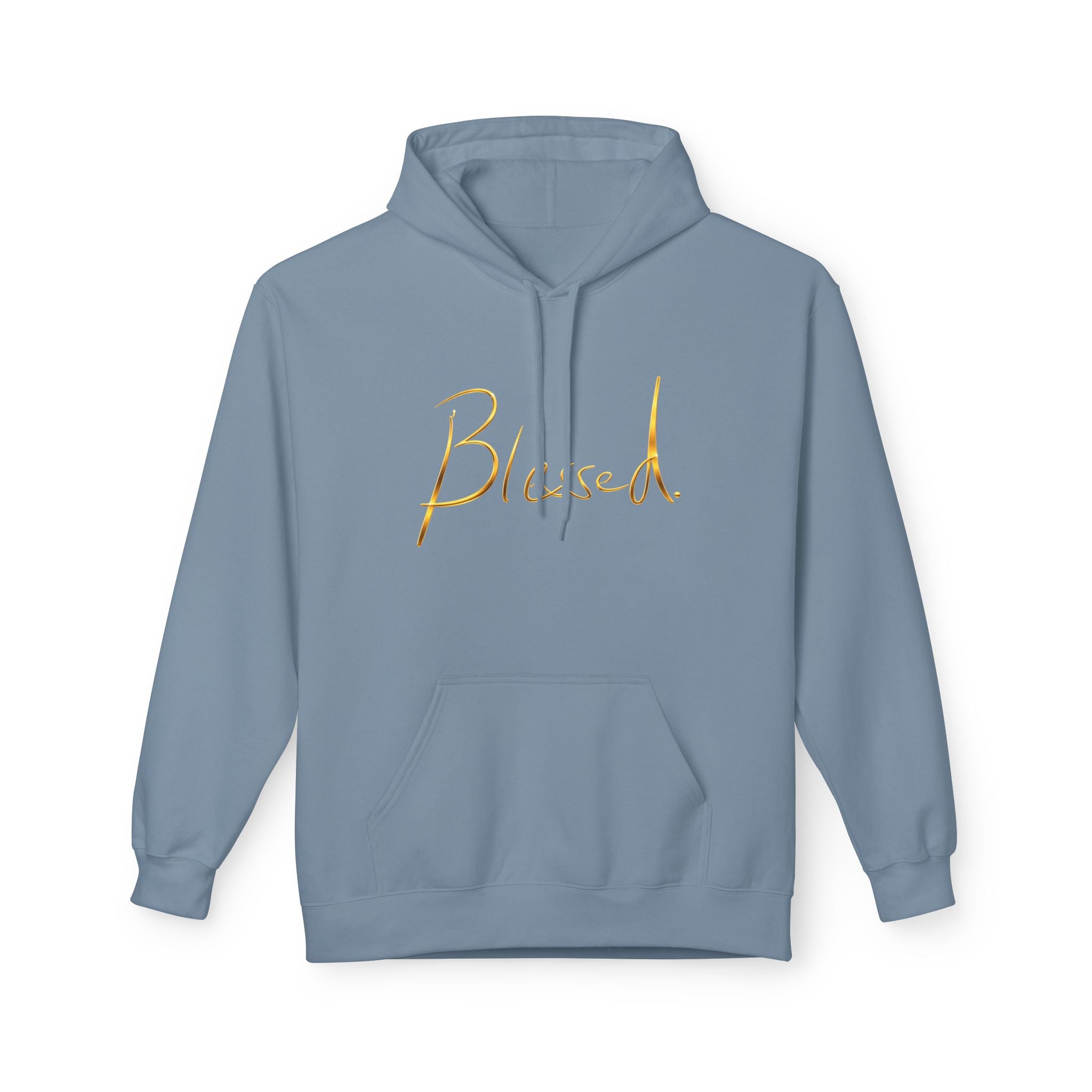 Sudadera Blessed — Suéter con Caligrafía Dorada Minimalista