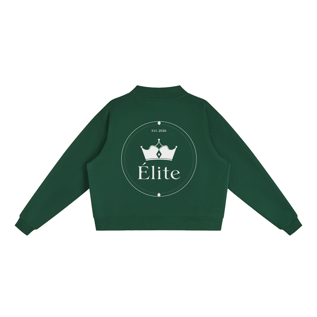 Essential Fleece Mock-Neck Crew Sweatshirt
