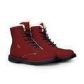 AUREUS | Women's Faux Fur-Lined Leather Boots (Burgundy)