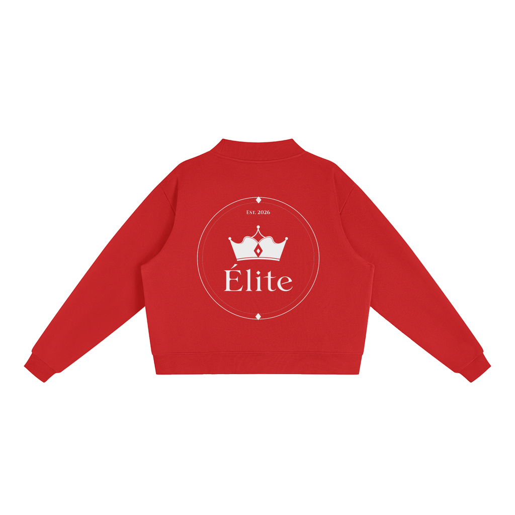 Essential Fleece Mock-Neck Crew Sweatshirt