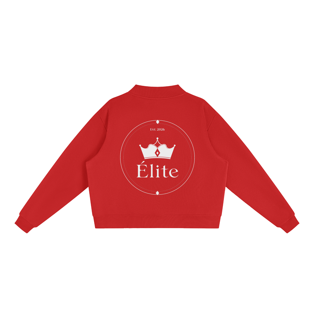 Essential Fleece Mock-Neck Crew Sweatshirt