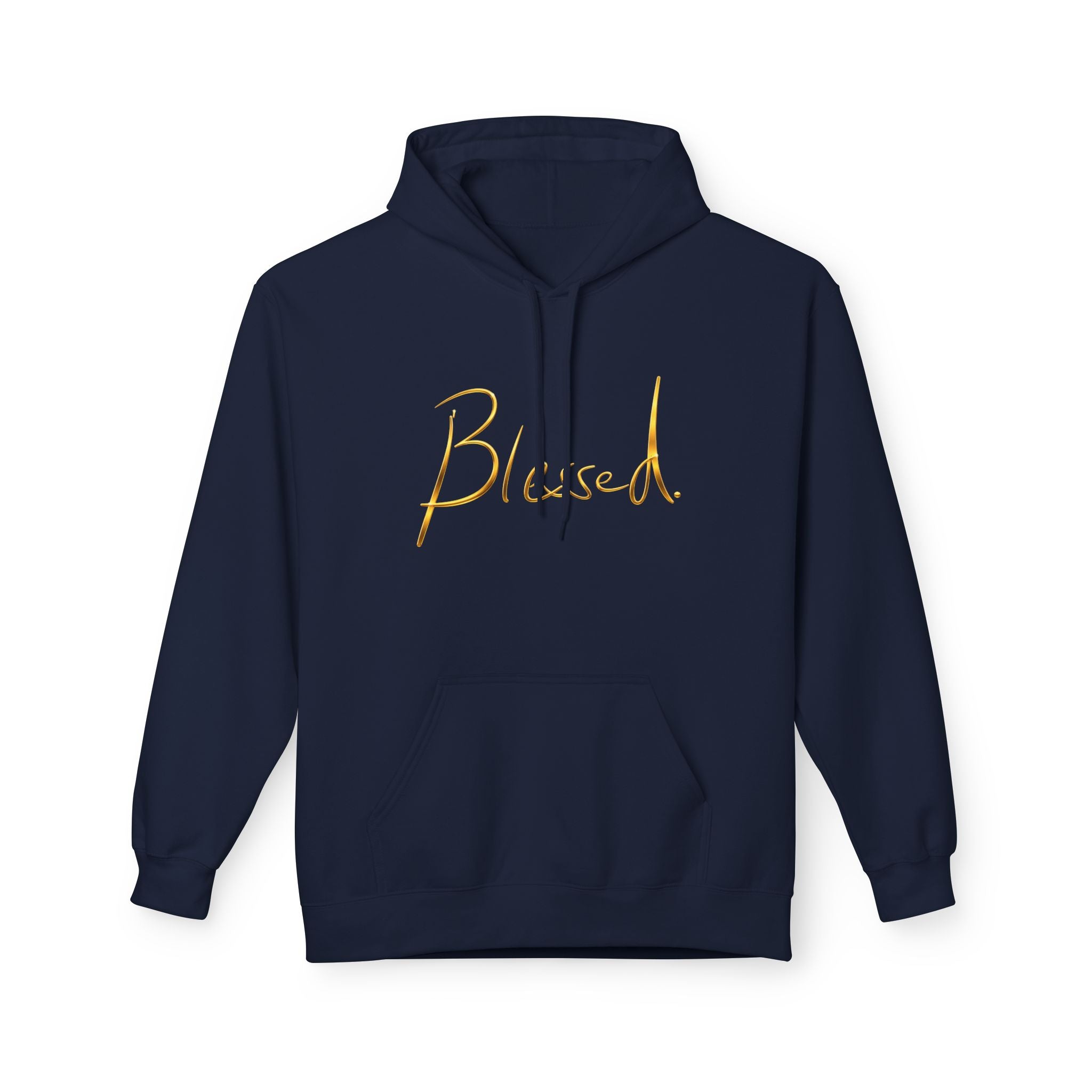 Sudadera Blessed — Suéter con Caligrafía Dorada Minimalista