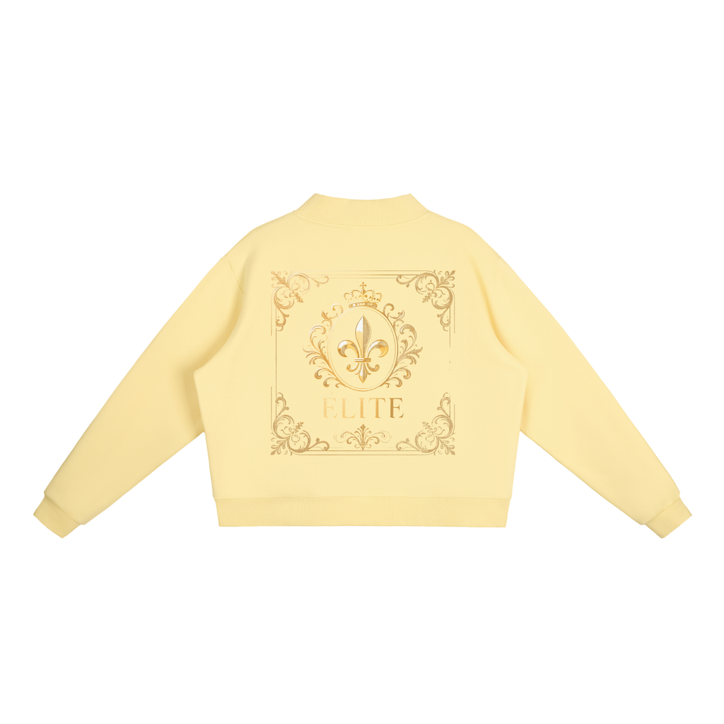 ELITE | Royal, Essential Fleece Mock-Neck Crew Sweatshirt