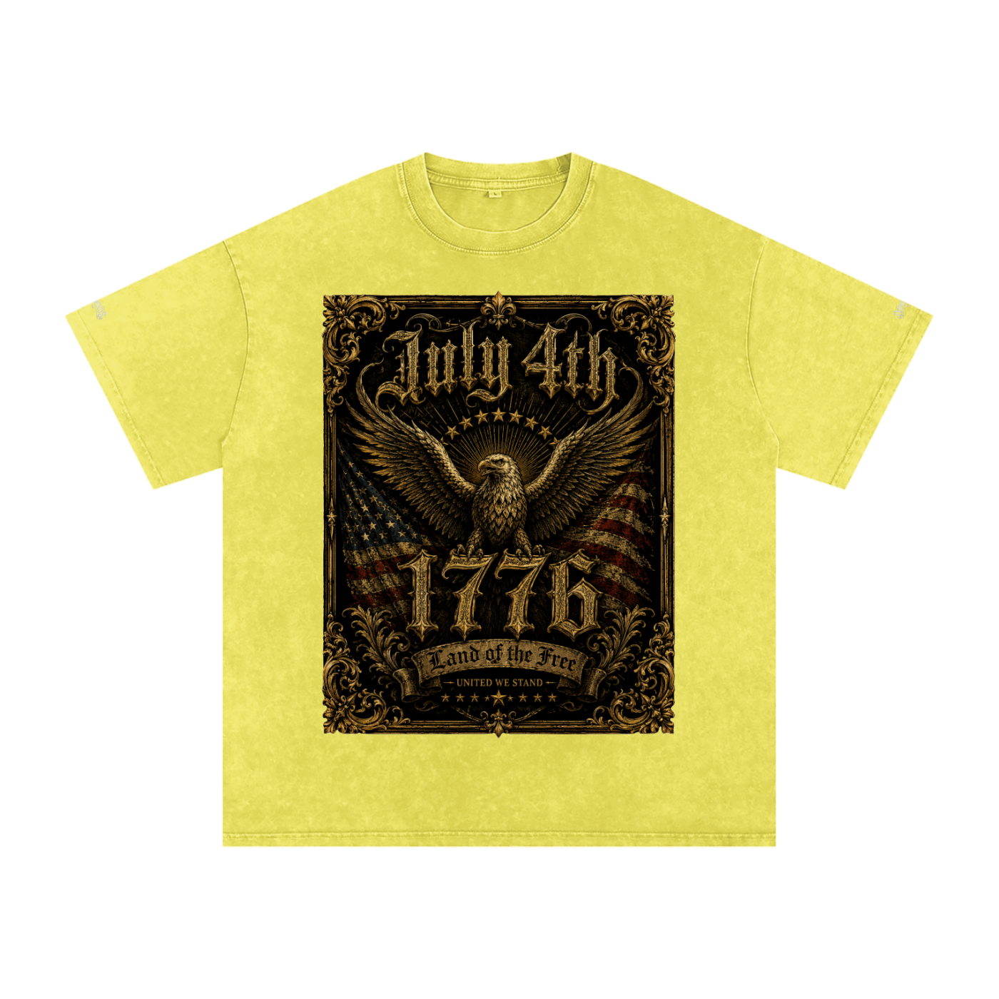DOMINUS | July 4th 1776 , Snow Washed Oversized Cotton T-Shirt