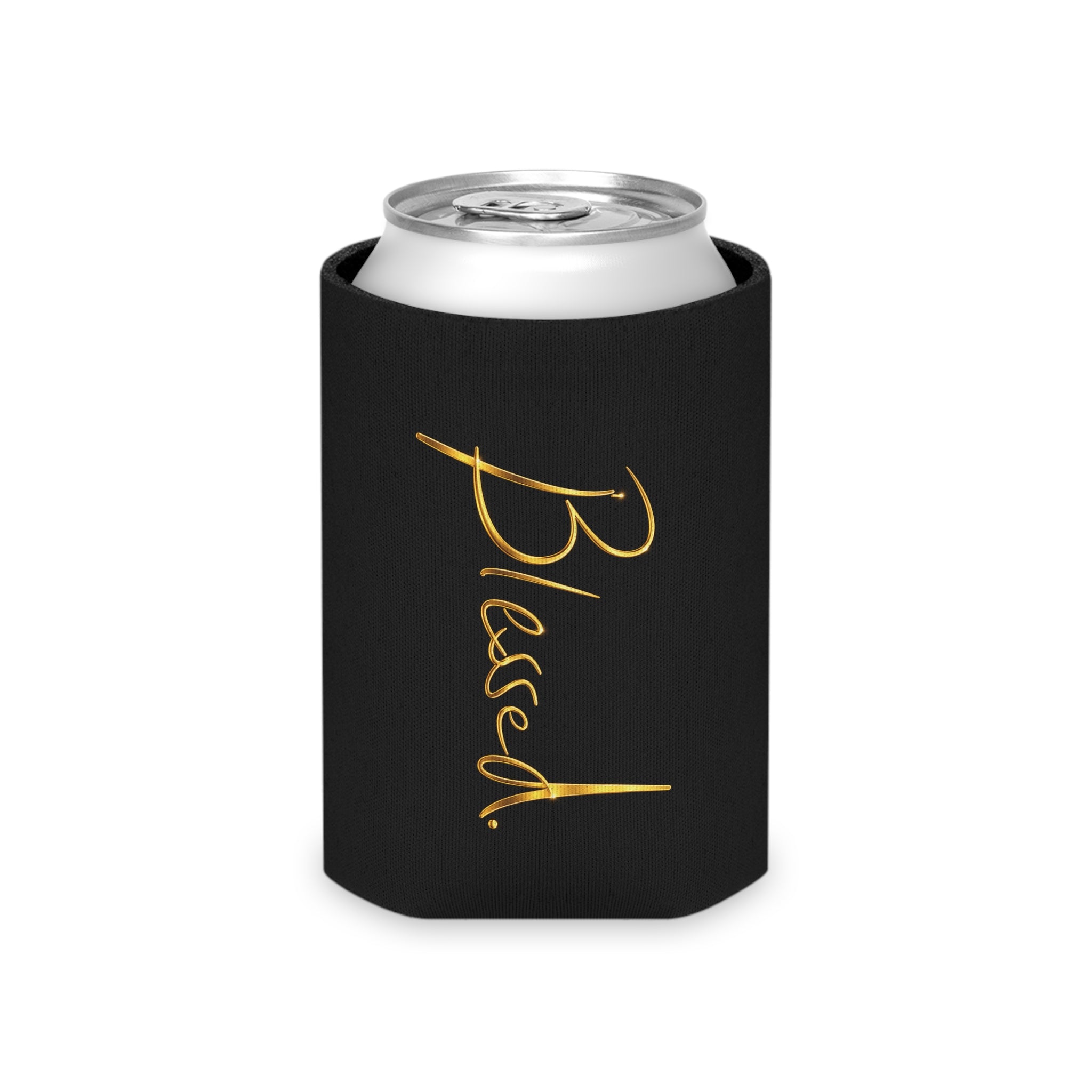 Enfriador de latas Blessed – Aislante térmico dorado para latas de refresco y cerveza