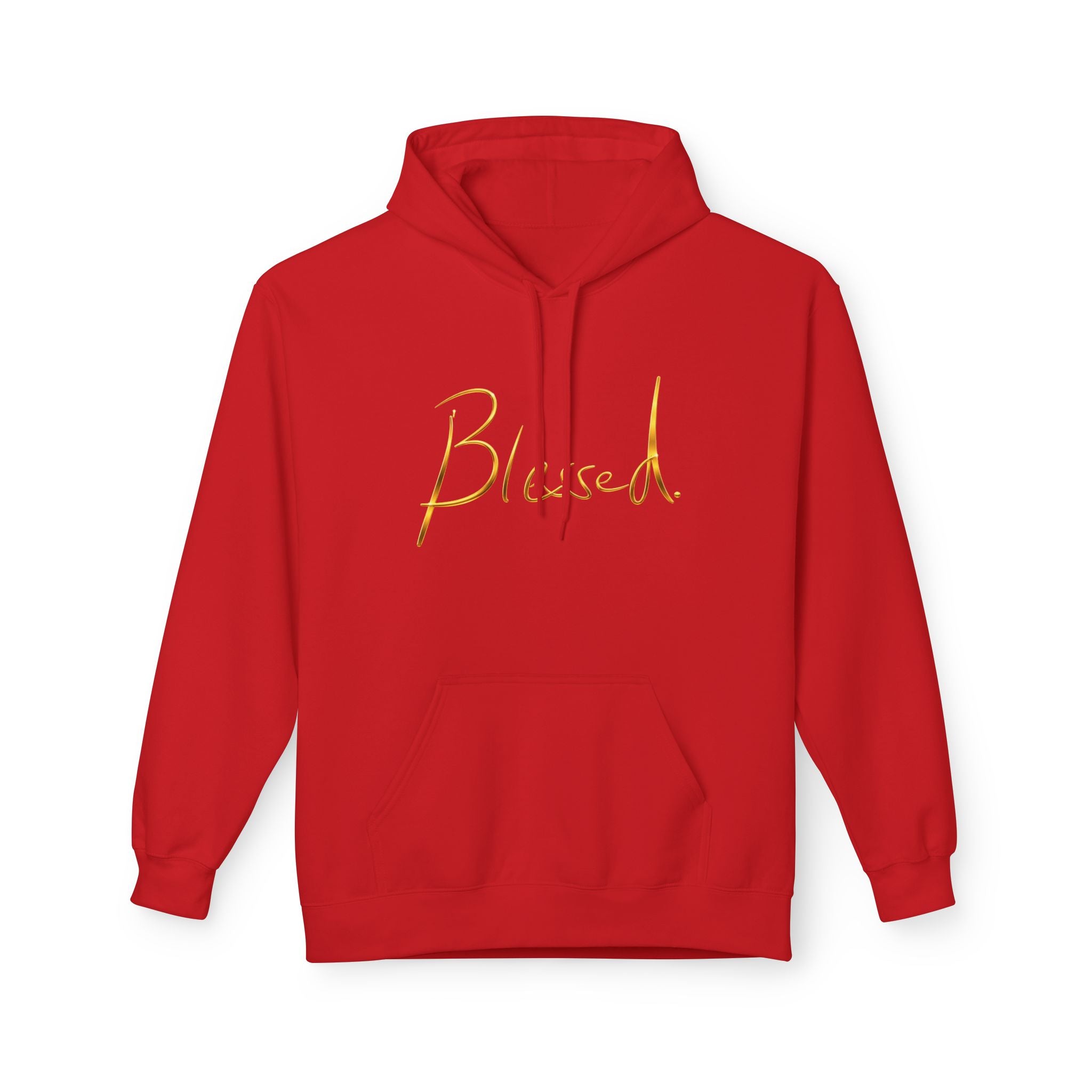 Blessed Hoodie — Minimal Gold Calligraphy Pullover (Personalized Name Option)