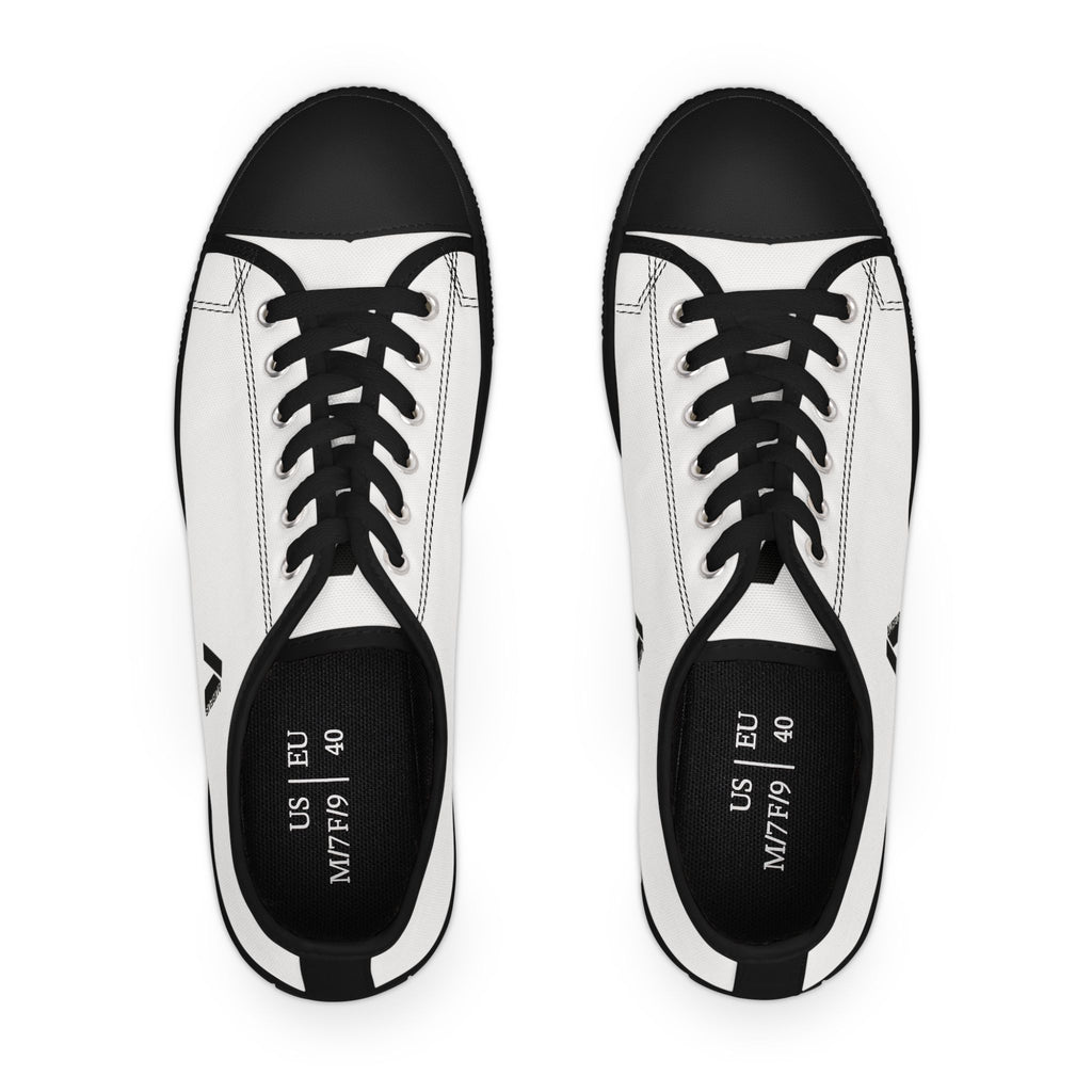 Classic White Minimal Women's Low Top Sneakers