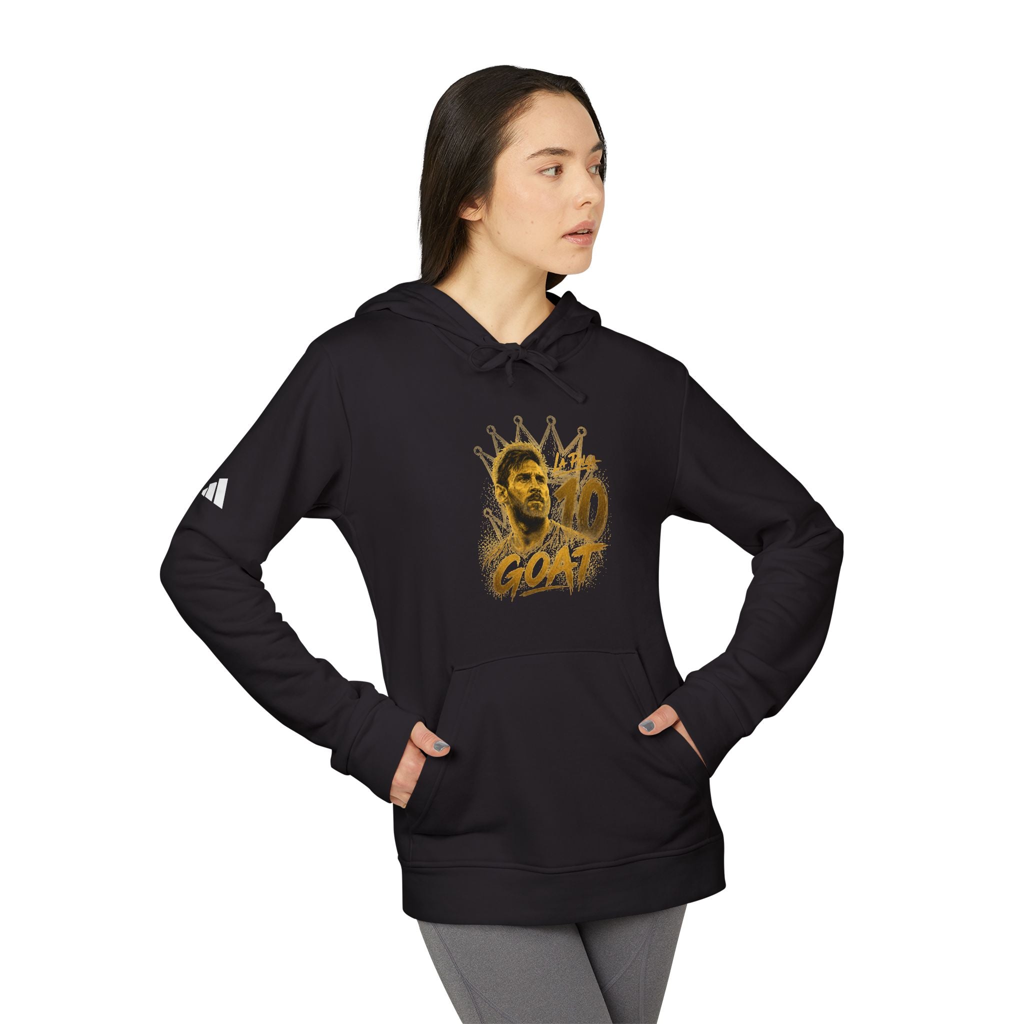Adidas Hoodie, Messi GOAT Graphic — Streetwear Pullover