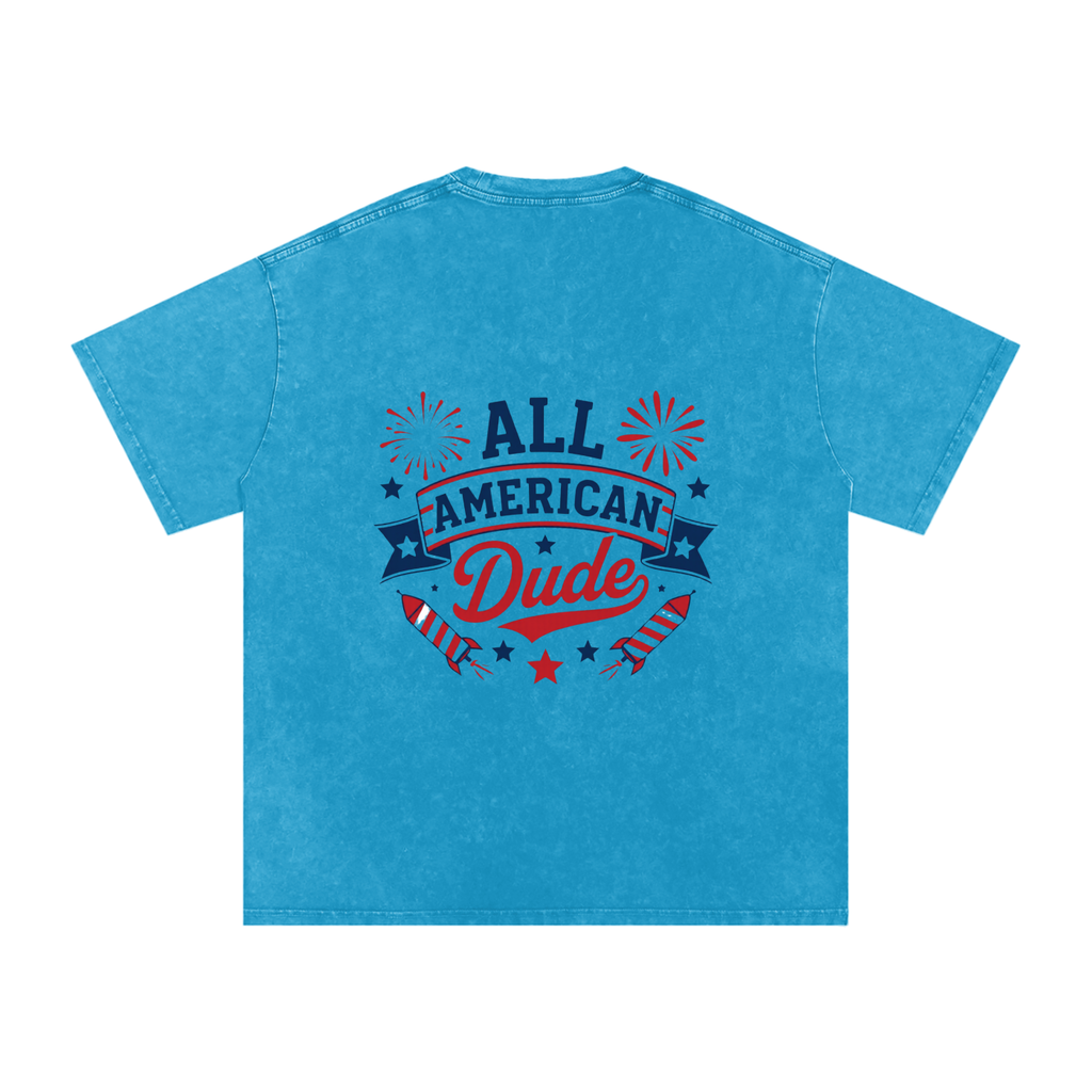 DOMINUS | All American Dude, Snow Washed Oversized Cotton T-Shirt