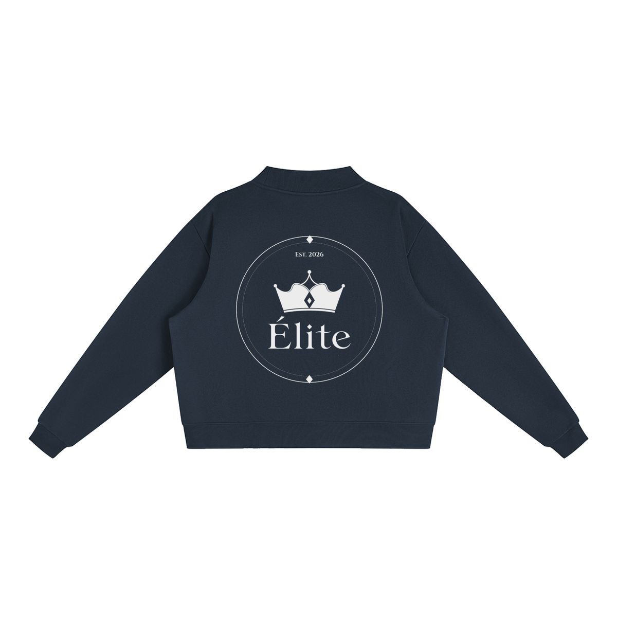 Essential Fleece Mock-Neck Crew Sweatshirt
