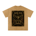 DOMINUS | July 4th 1776 , Snow Washed Oversized Cotton T-Shirt