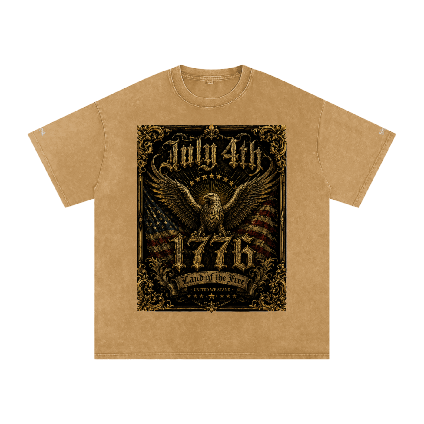 DOMINUS | July 4th 1776 , Snow Washed Oversized Cotton T-Shirt