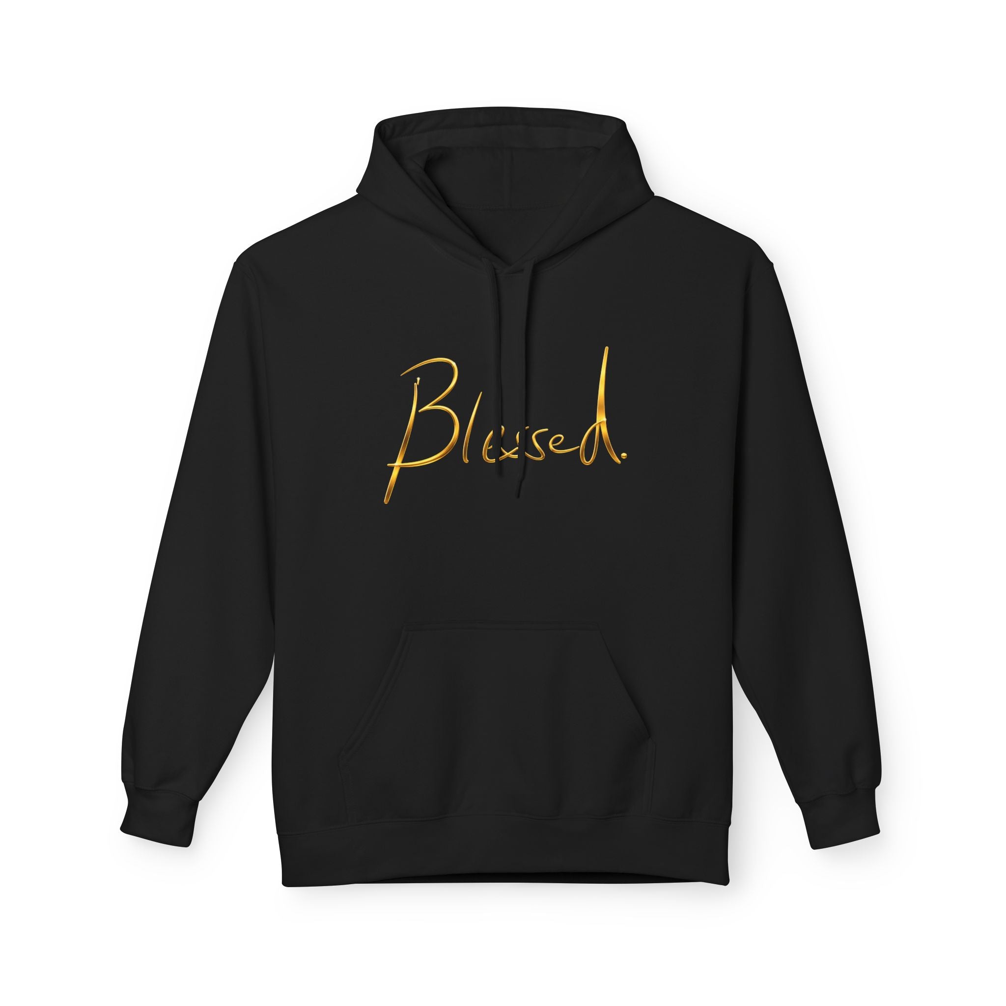 Sudadera Blessed — Suéter con Caligrafía Dorada Minimalista