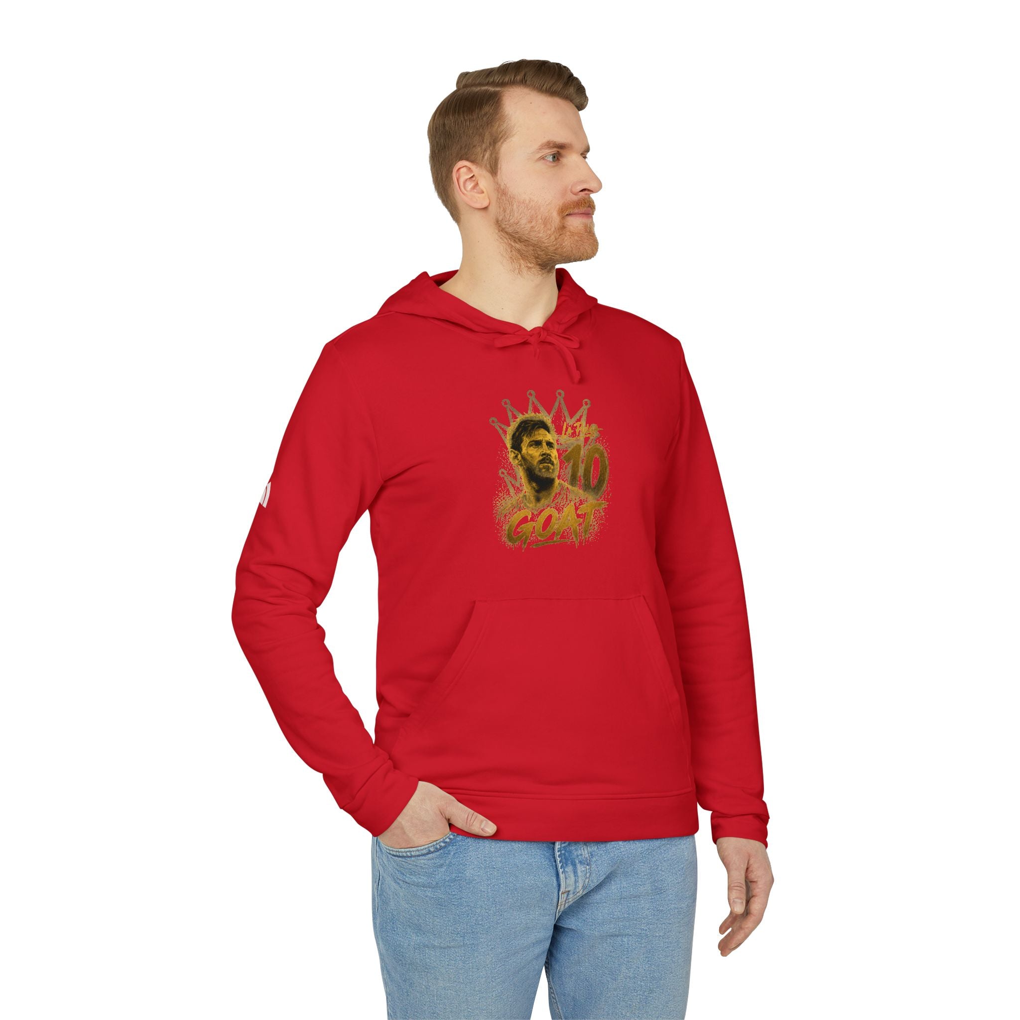 Adidas Hoodie, Messi GOAT Graphic — Streetwear Pullover