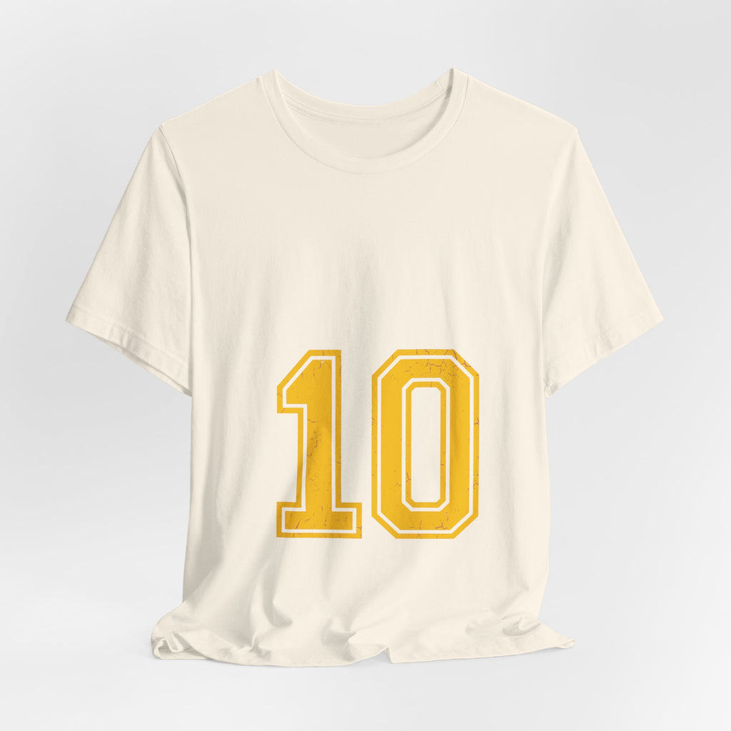 Varsity Number 10 T-Shirt | Sports Jersey Style, Team Spirit