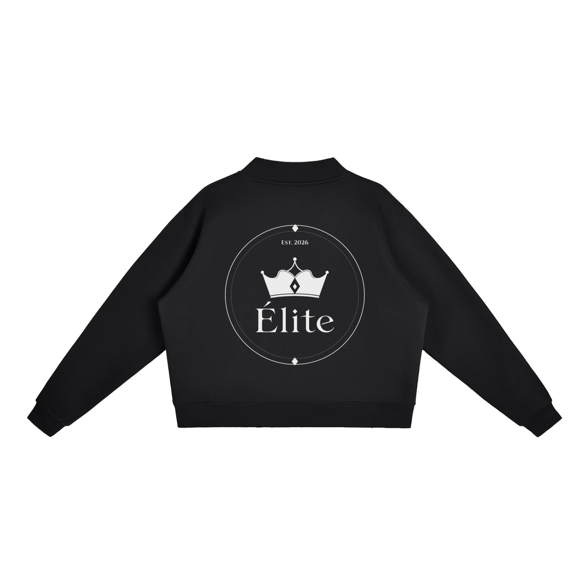 Essential Fleece Mock-Neck Crew Sweatshirt