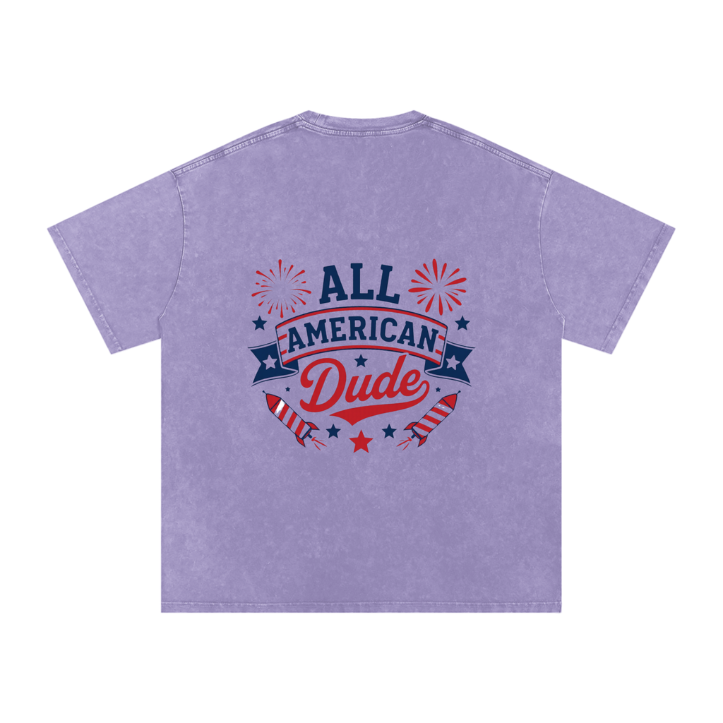 DOMINUS | All American Dude, Snow Washed Oversized Cotton T-Shirt